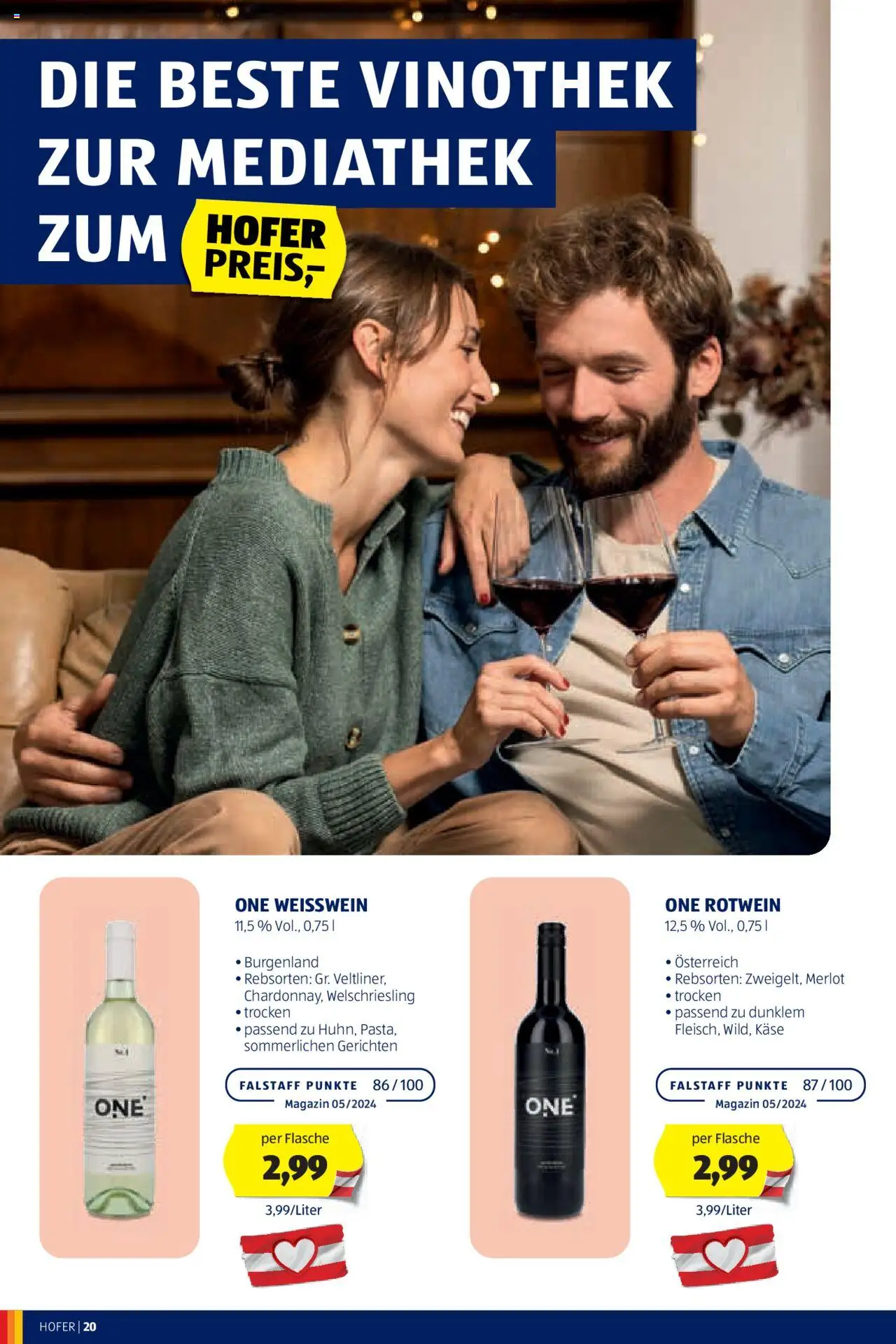 Hofer Wein-Magazin gültig ab 16.10.2024 | Seite: 20 | Produkte: Käse