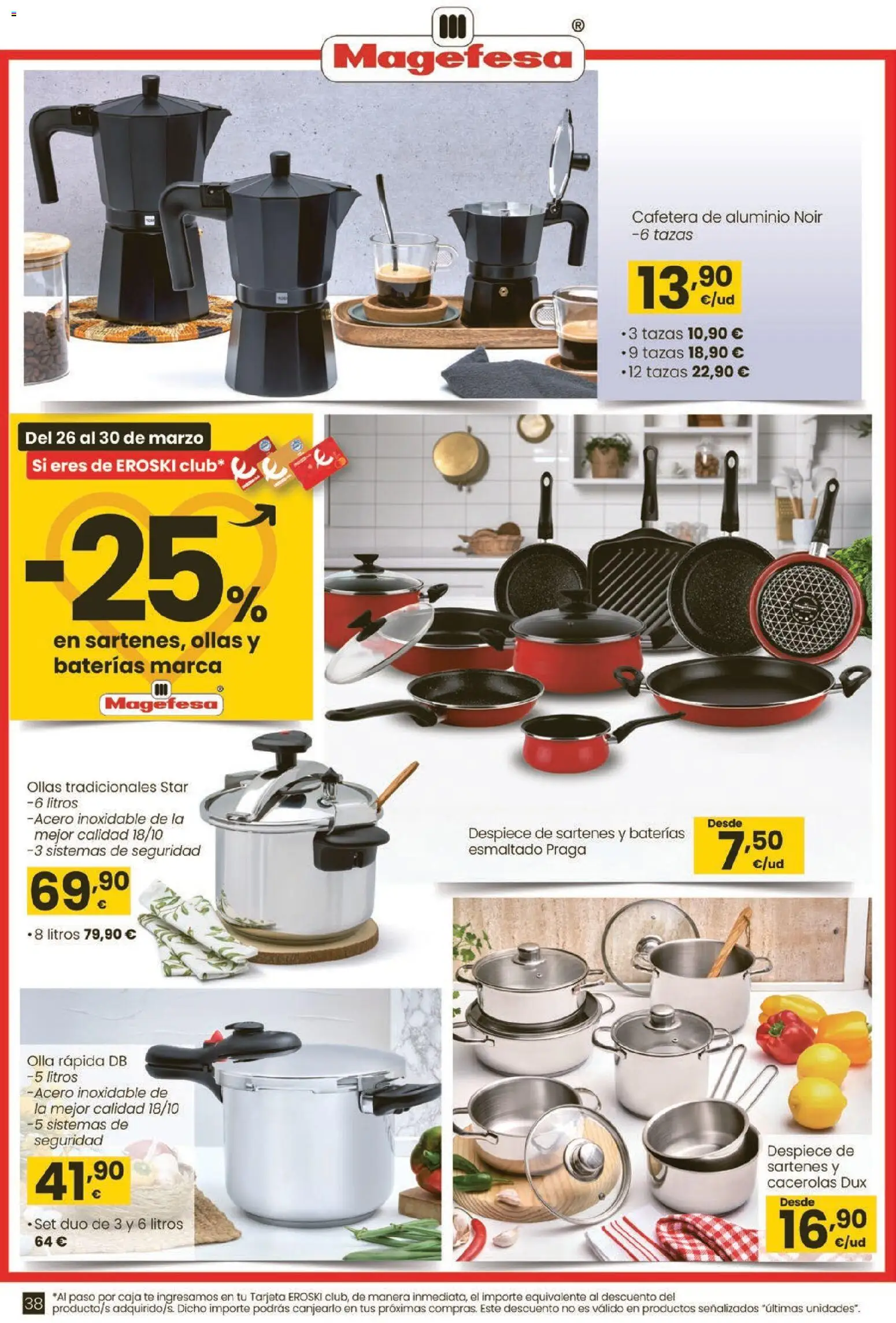 Eroski - Moda primavera-verano 2026 │ válido desde el 26.03.2026 | Página: 38 | Productos: Té, Cafetera, Caja