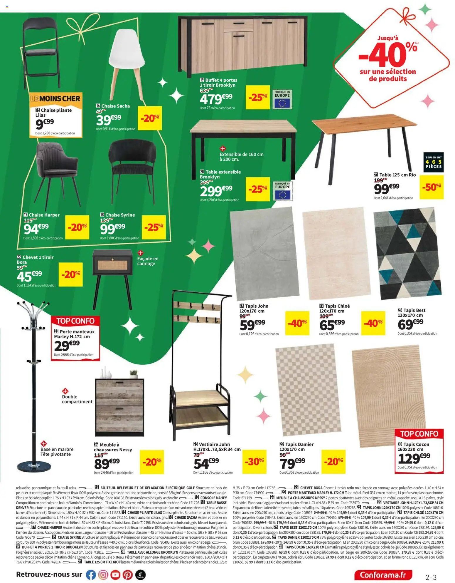 {H1} | Page: 3 | Produits: Meuble à chaussures, Fauteuil, Portes, Tiroirs