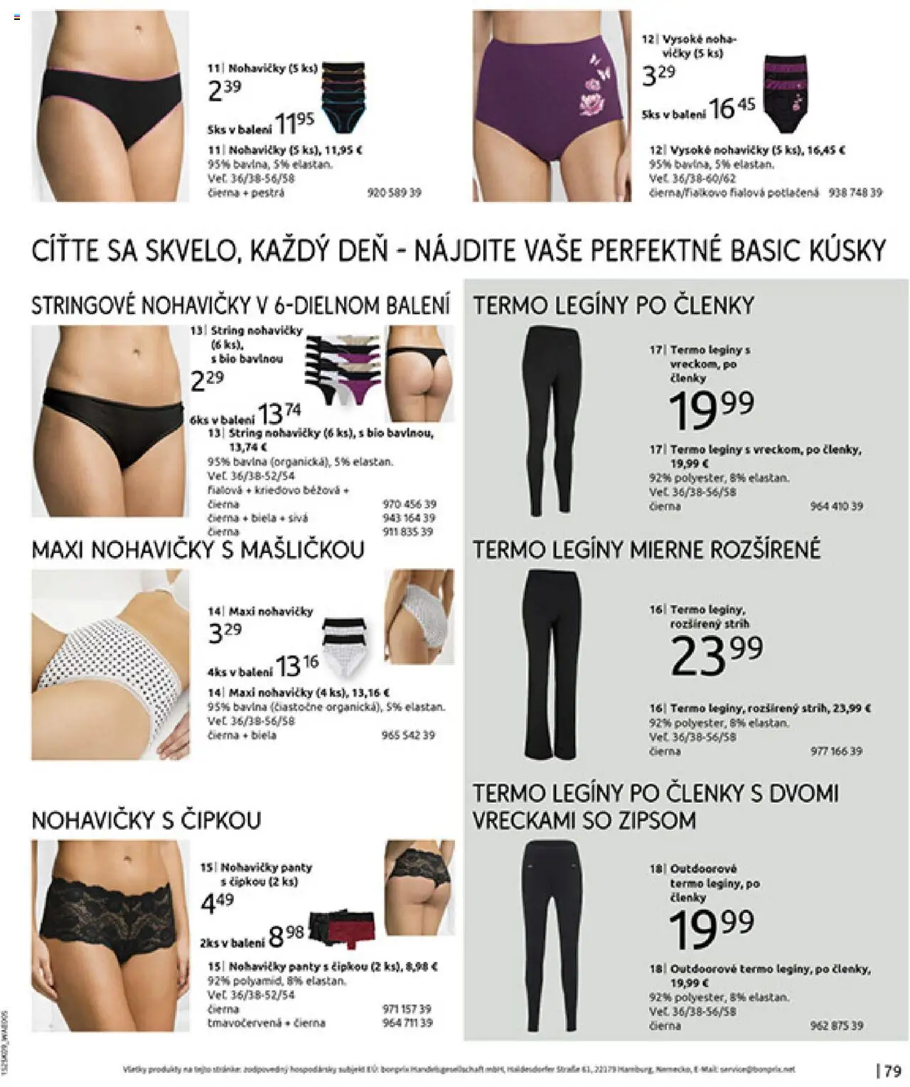 Nové Bonprix akcie – leták je platný od 23.09.2025 | Strana: 81 | Produkty: Nohavičky, Legíny