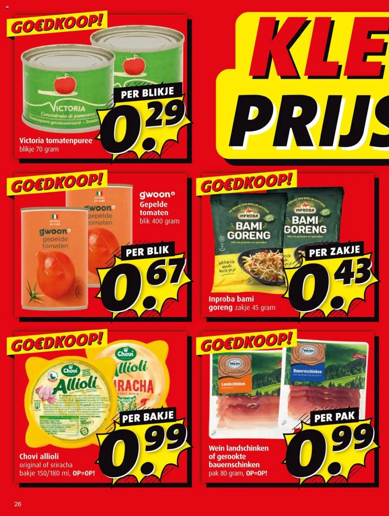  | Pagina: 26 | Producten: Ham, Tomaten
