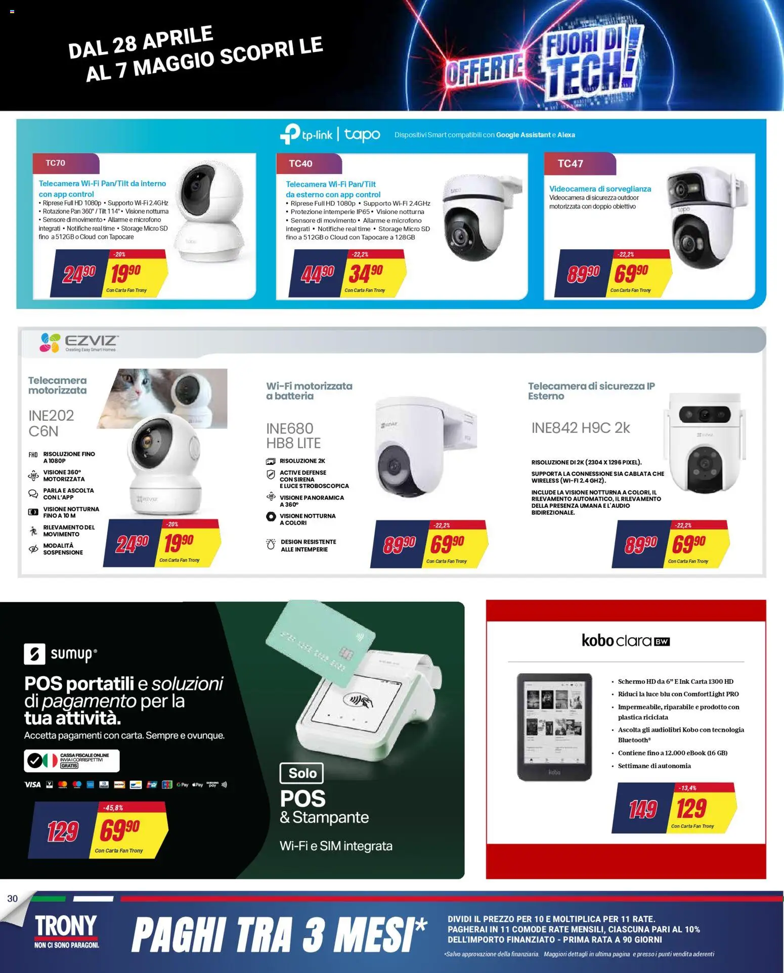 Volantino Trony del 28.04.2026 | Pagina: 30 | Prodotti: Stampante, Videocamera, Fan, Batteria