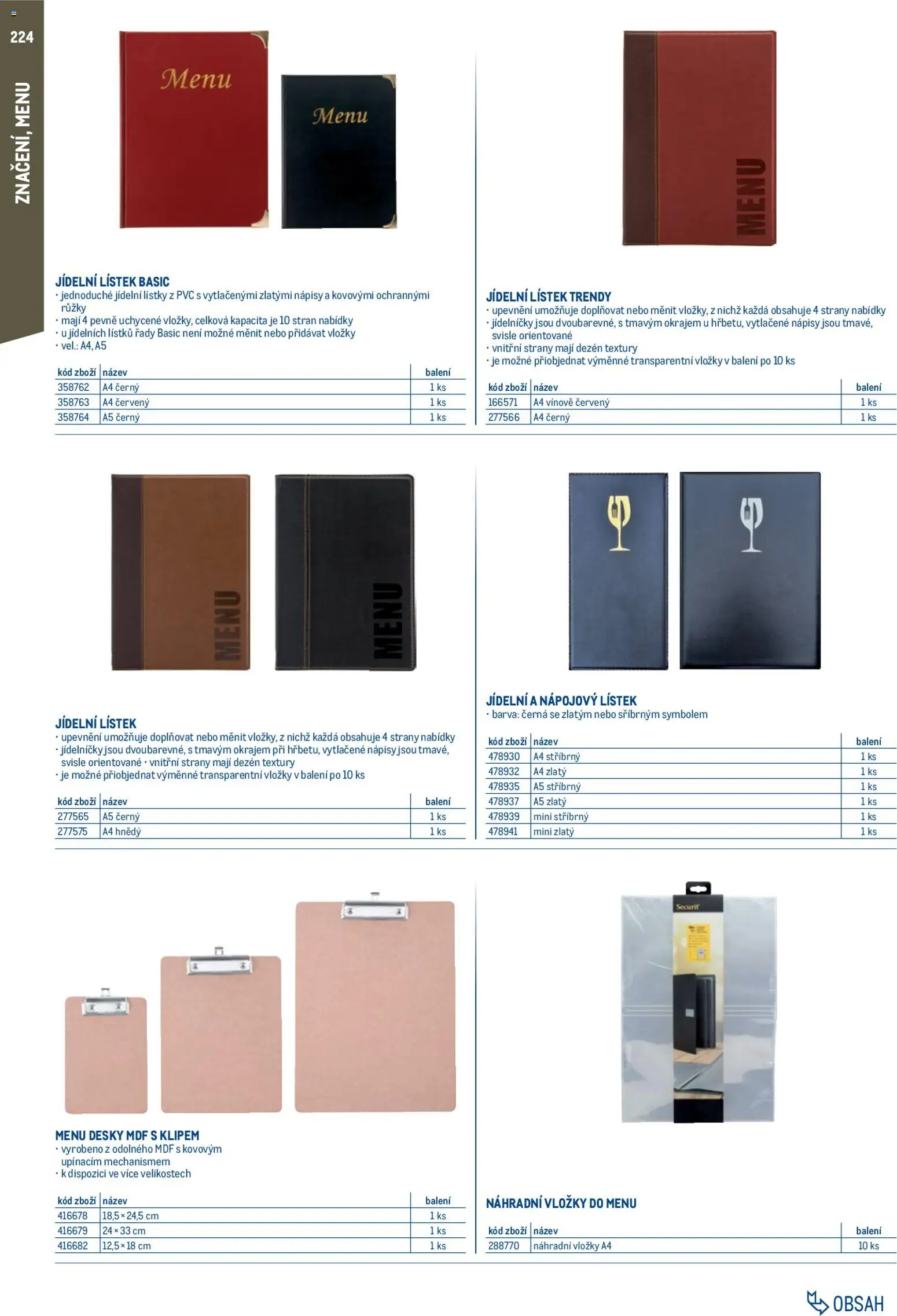 Makro leták - Gastro vybavení a zařízení od 01.02.2026 | Strana: 224 | Produkty: Vložky, Desky