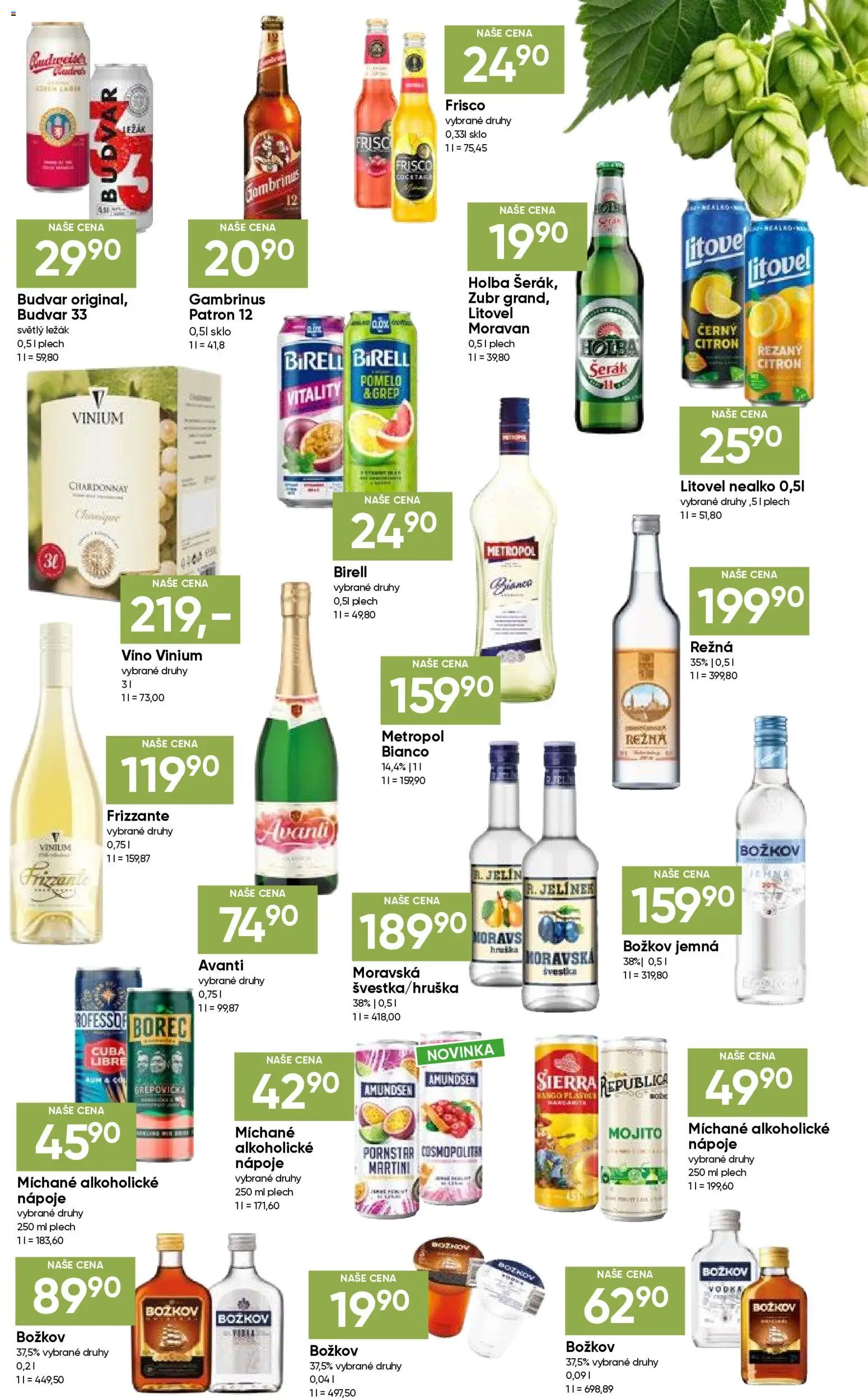 Hruška katalog od 28.04.2026 | Strana: 9 | Produkty: Pomelo, Birell, Víno, Frisco