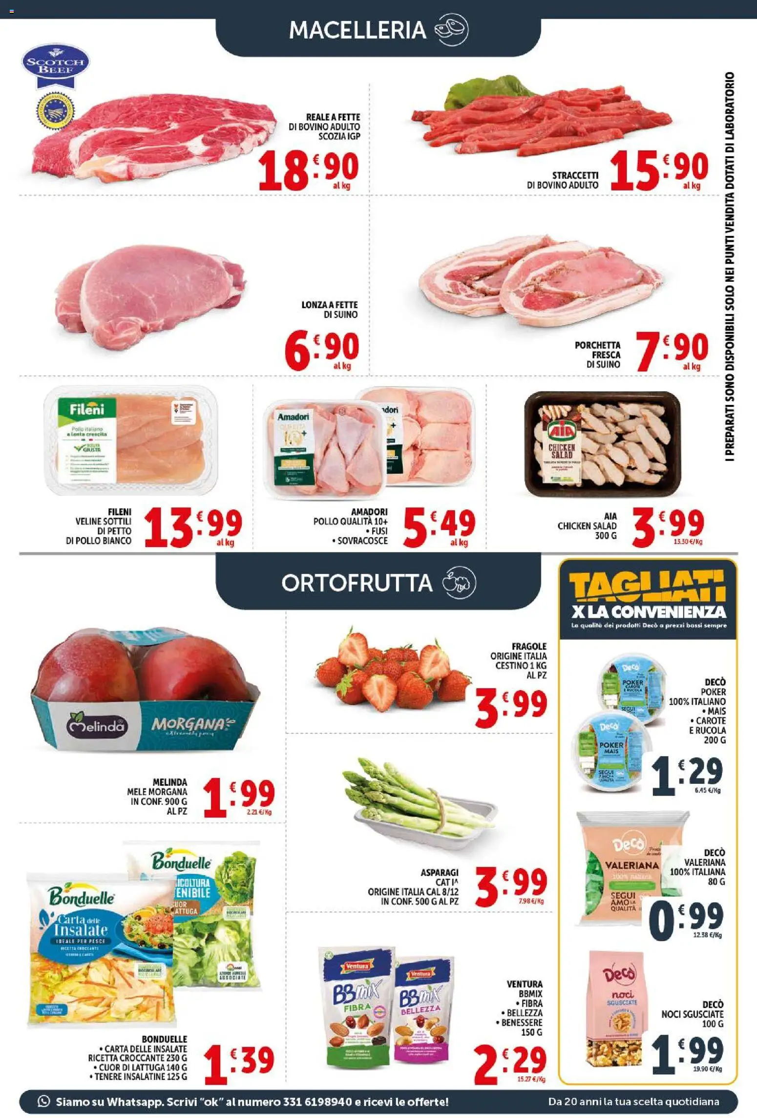 Volantino Decò del 09.04.2026 | Pagina: 5 | Prodotti: Valeriana, Fragole, Suino, Carote