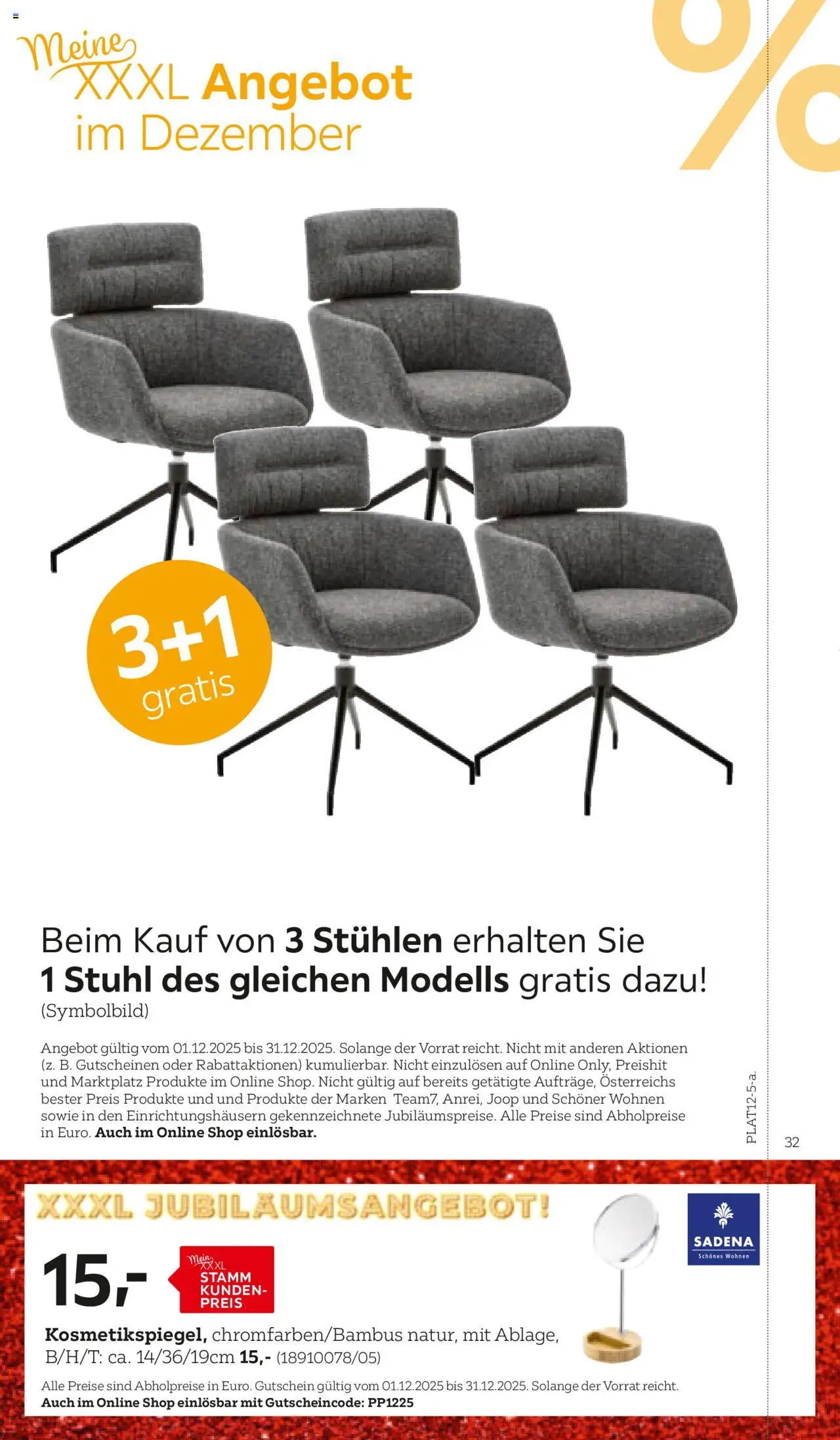 XXXLutz Preisepass gültig ab 01.08.2025 | Seite: 32 | Produkte: Stuhl