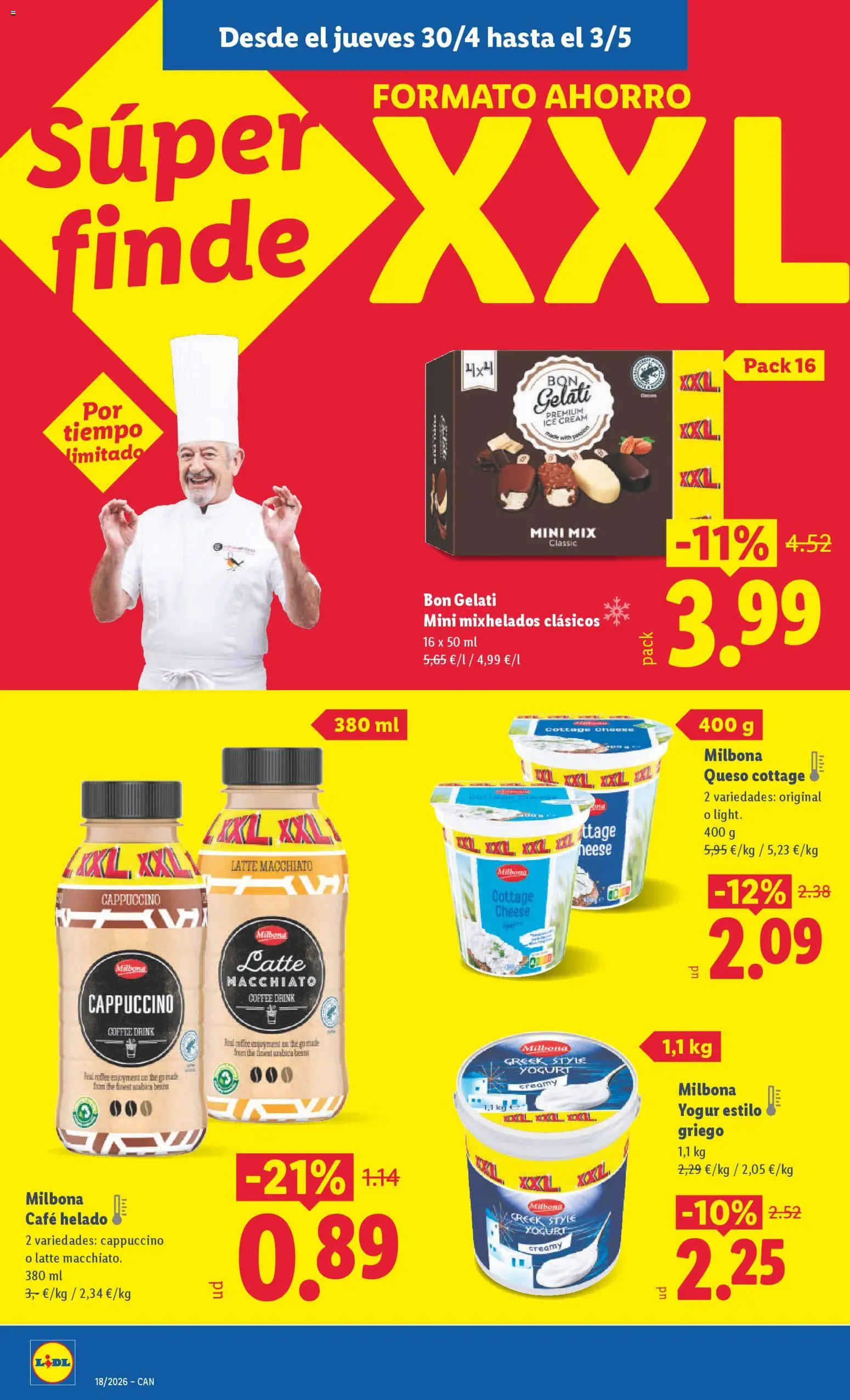 Lidl folleto │ válido desde el 27.04.2026 | Página: 32 | Productos: Queso, Yogur, Queso cottage, Helado