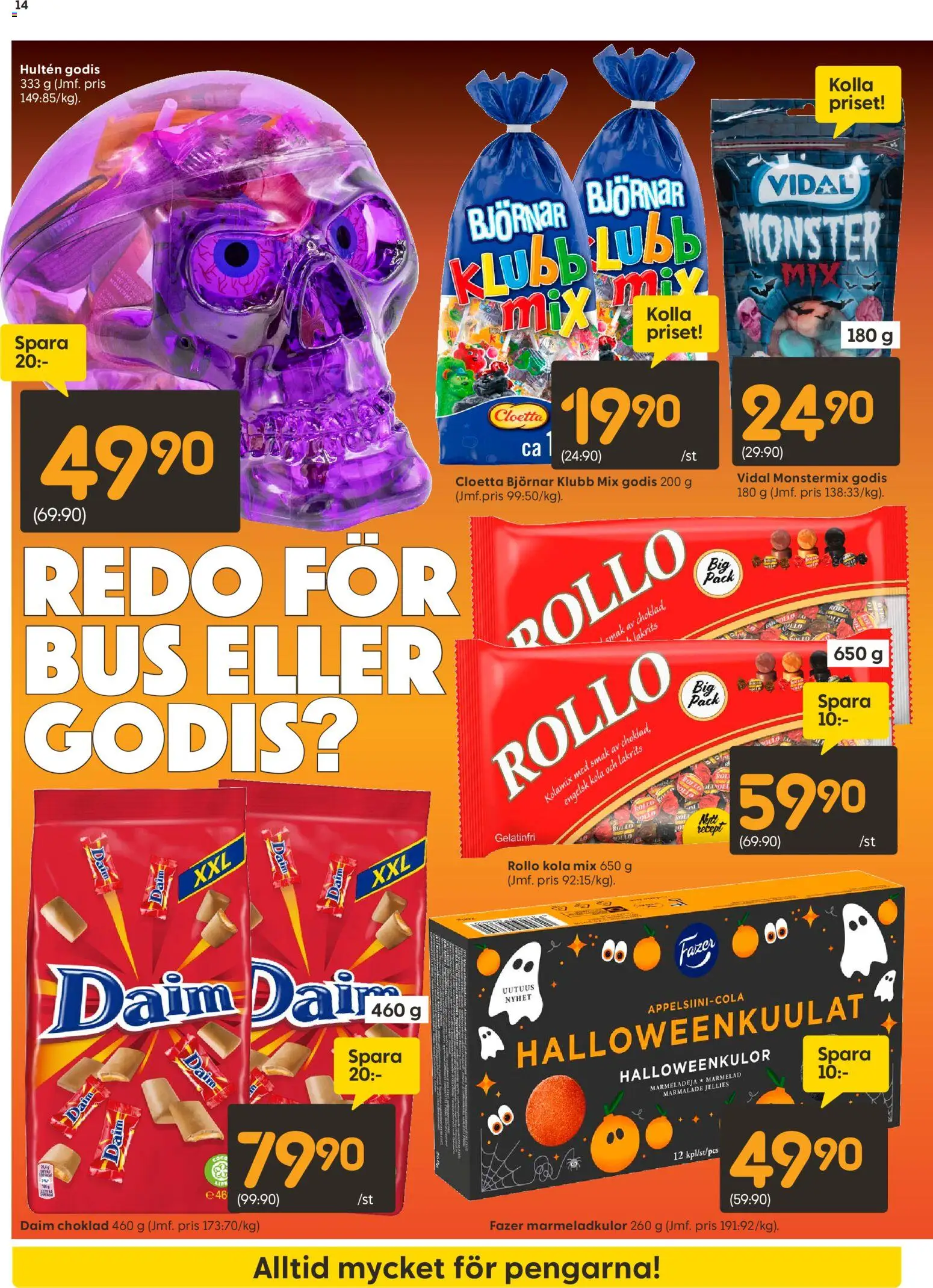 Rusta reklamblad aktuell från 27.10.2025 | Sida: 14 | Produkter: Lakrits, Choklad, Godis