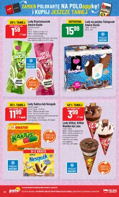 POLOmarket Gazetka od 09.07.2025 | Strona: 44 | Produkty: Lody na patyku, Lody Kaktus, Lody