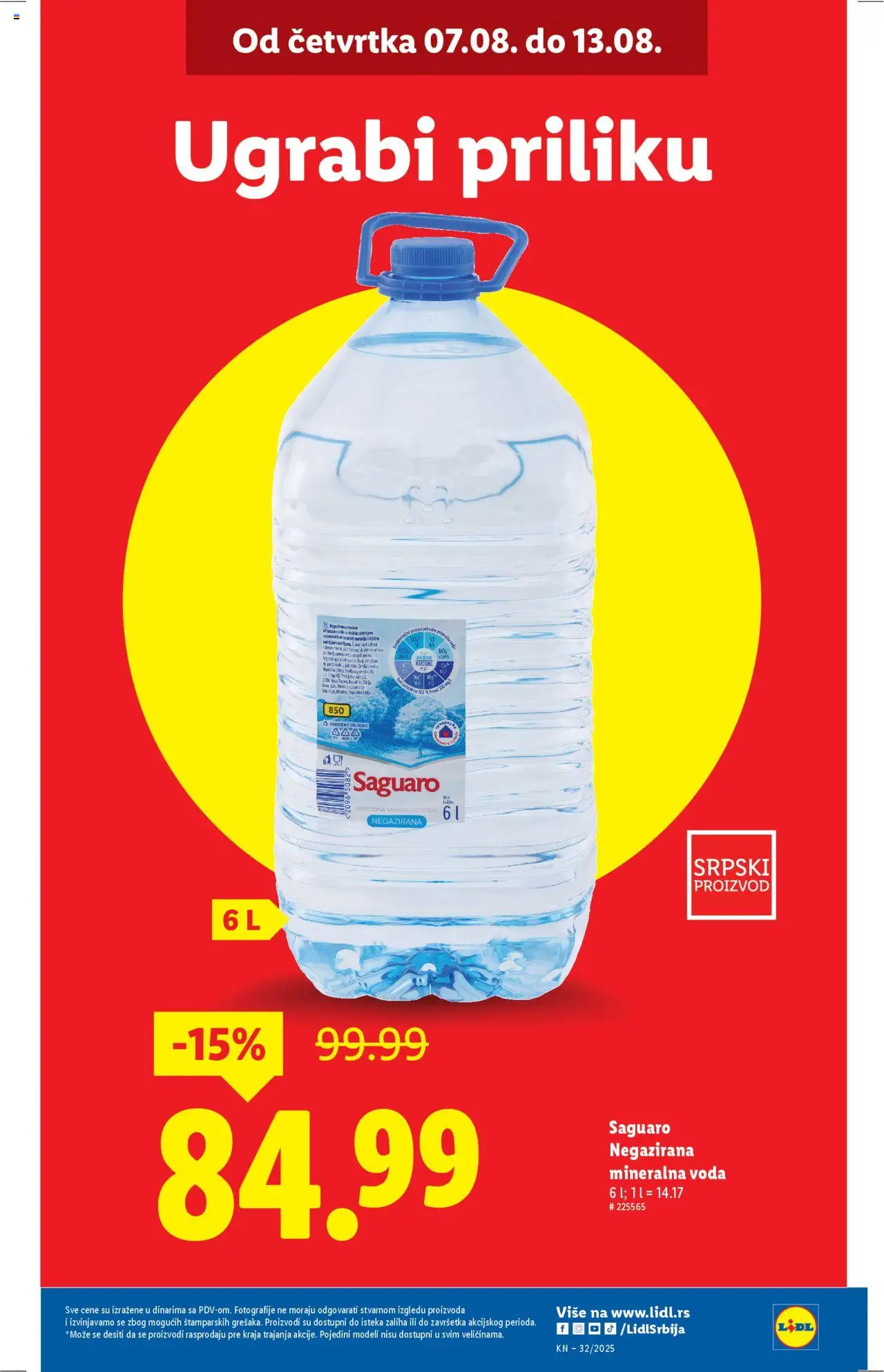 Lidl katalog - važi od 07.08.2025 | Strana: 9 | Proizvode: Voda, Mineralna voda