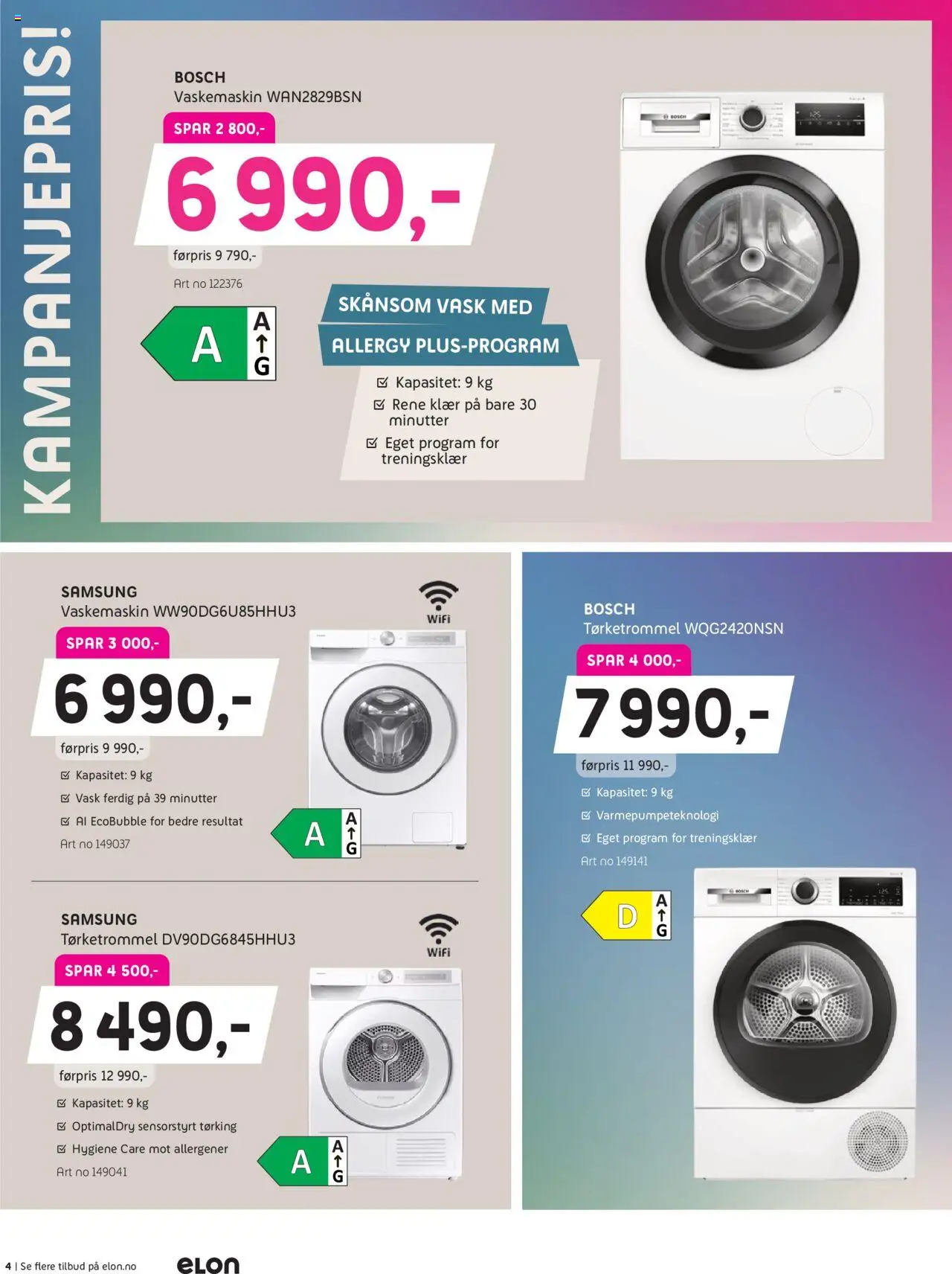  | Side: 4 | Produkter: Klær, Vaskemaskin, Tørketrommel, Treningsklær