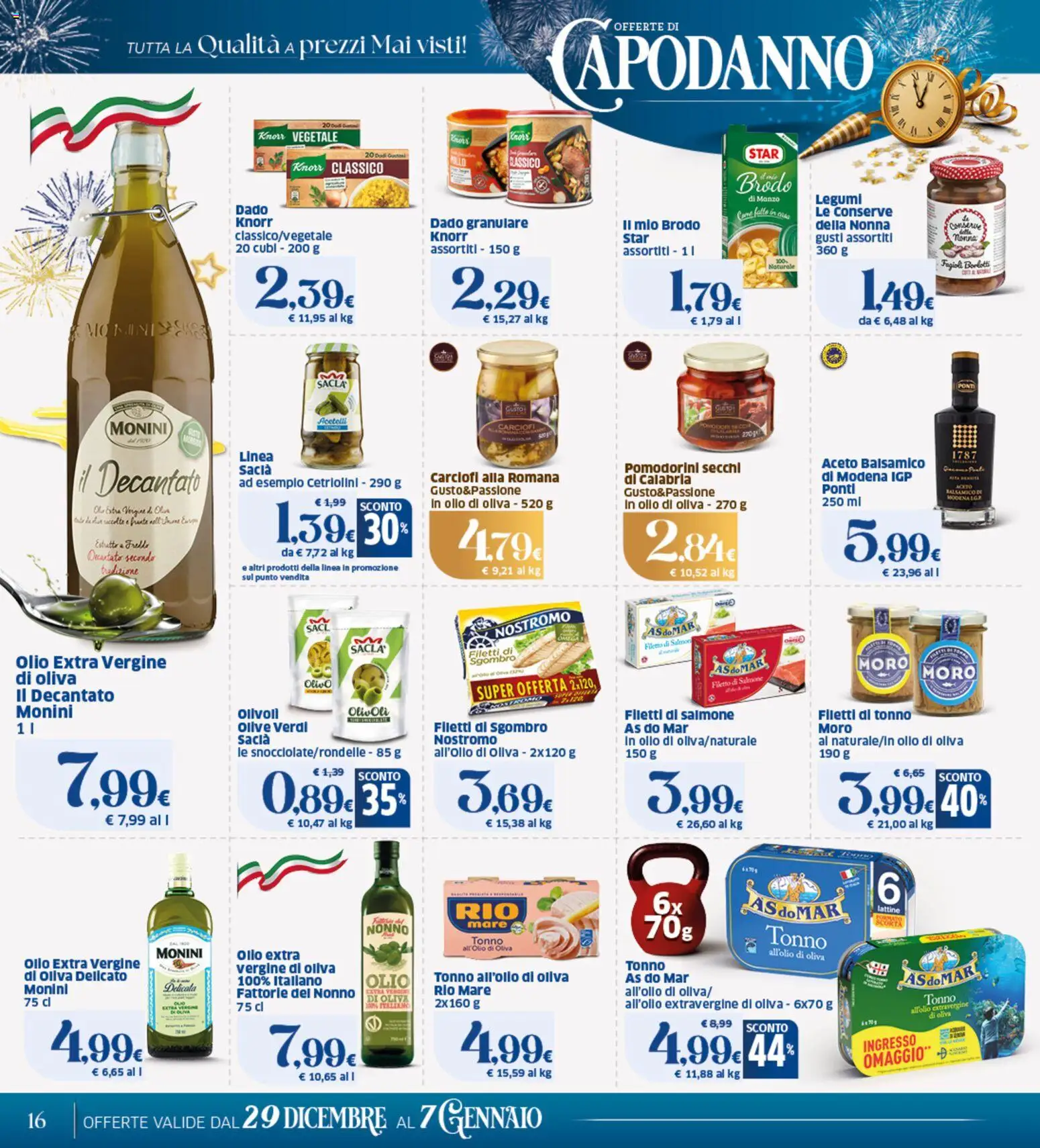 Volantino SIGMA del 29.12.2025 | Pagina: 16 | Prodotti: Manzo, Olive, Tonno, Aceto