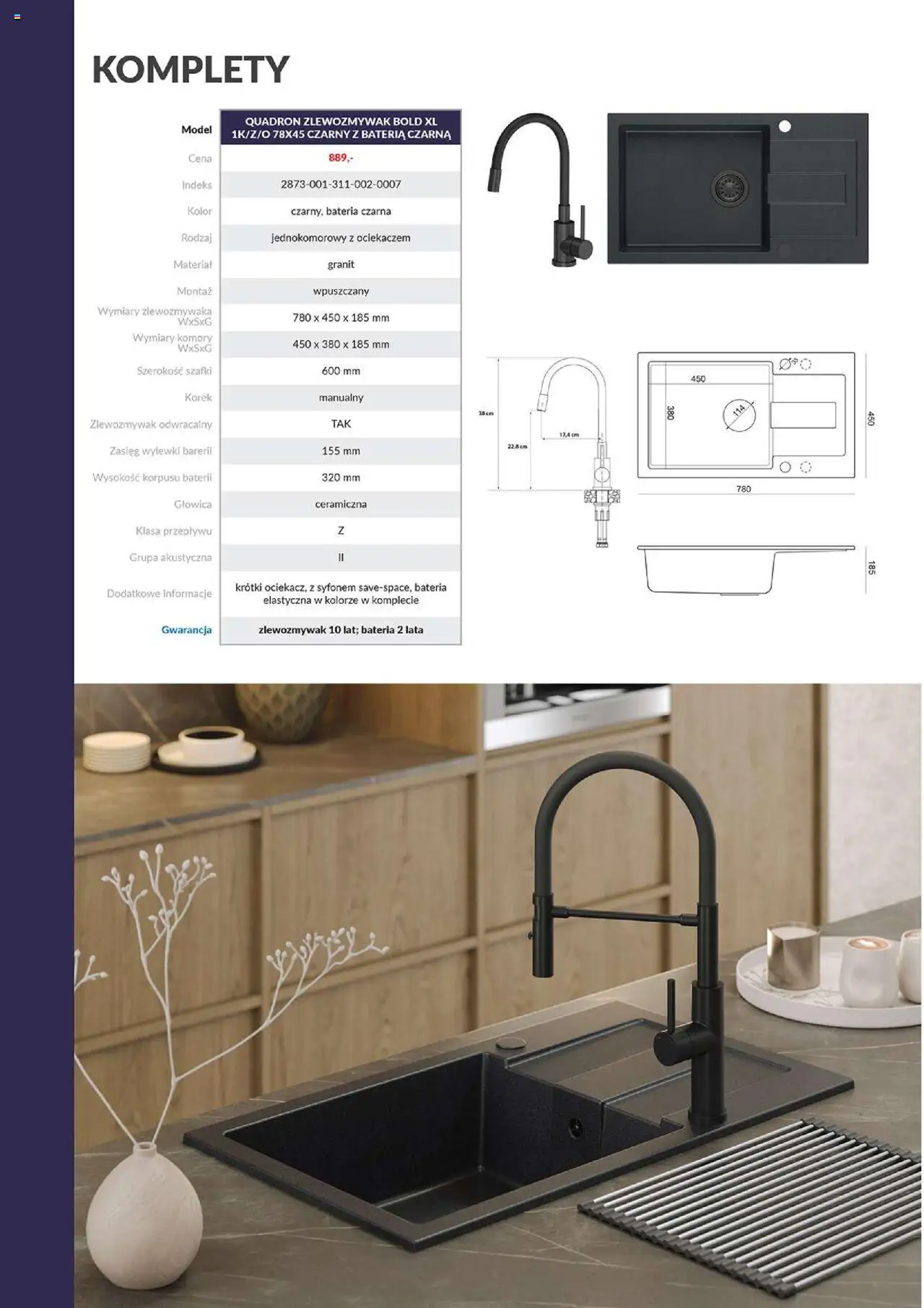 Salony Agata Gazetka - Quadron Armatura od 01.09.2025 | Strona: 10 | Produkty: Bateria