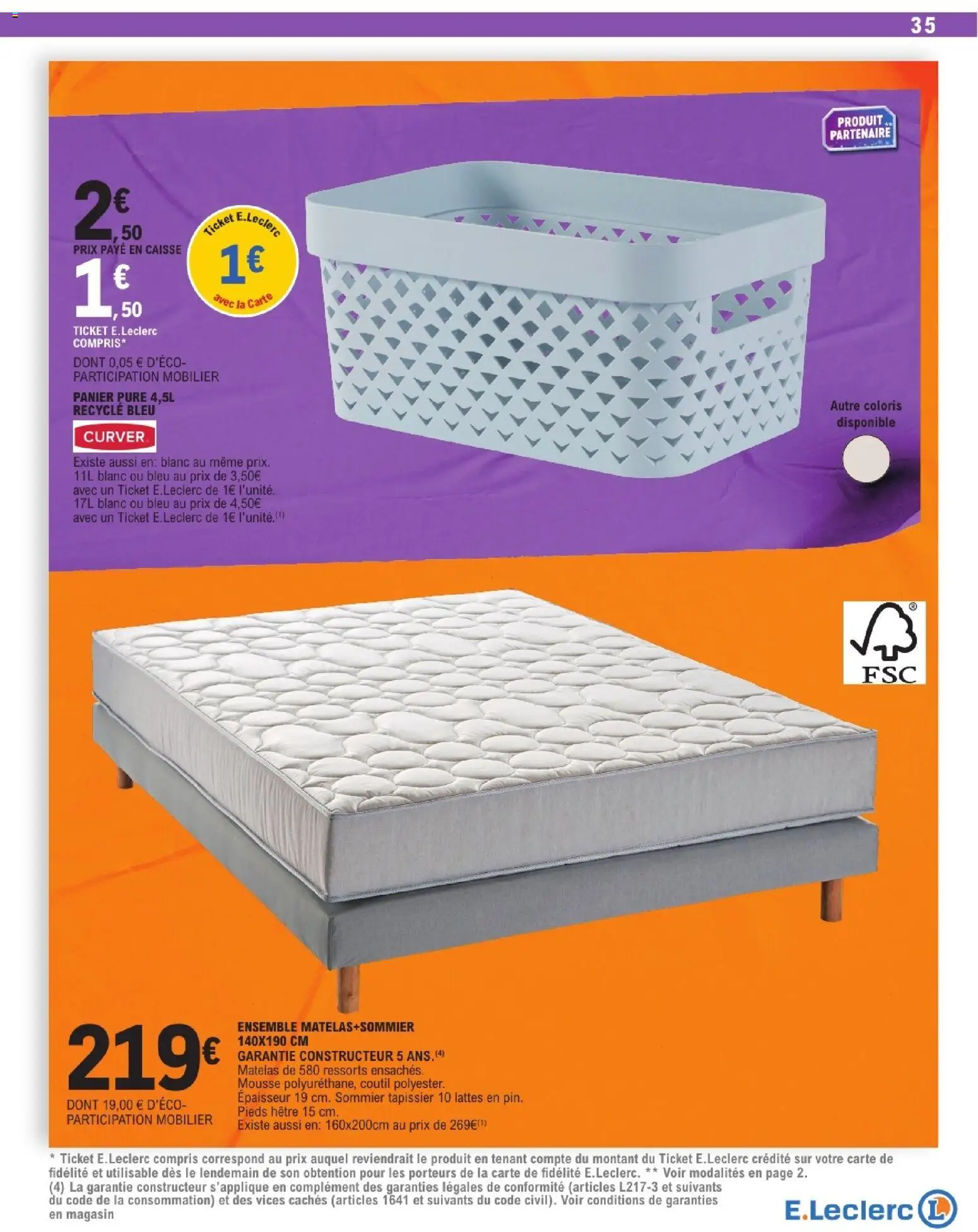 {H1} | Page: 35 | Produits: Mousse, Matelas, Sommier, Panier