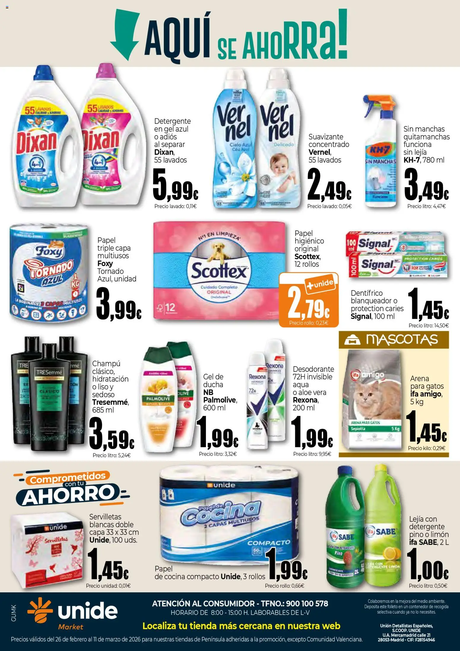 Unide folleto │ válido desde el 26.02.2026 | Página: 8 | Productos: Desodorante, Papel higienico, Cocina, Ducha