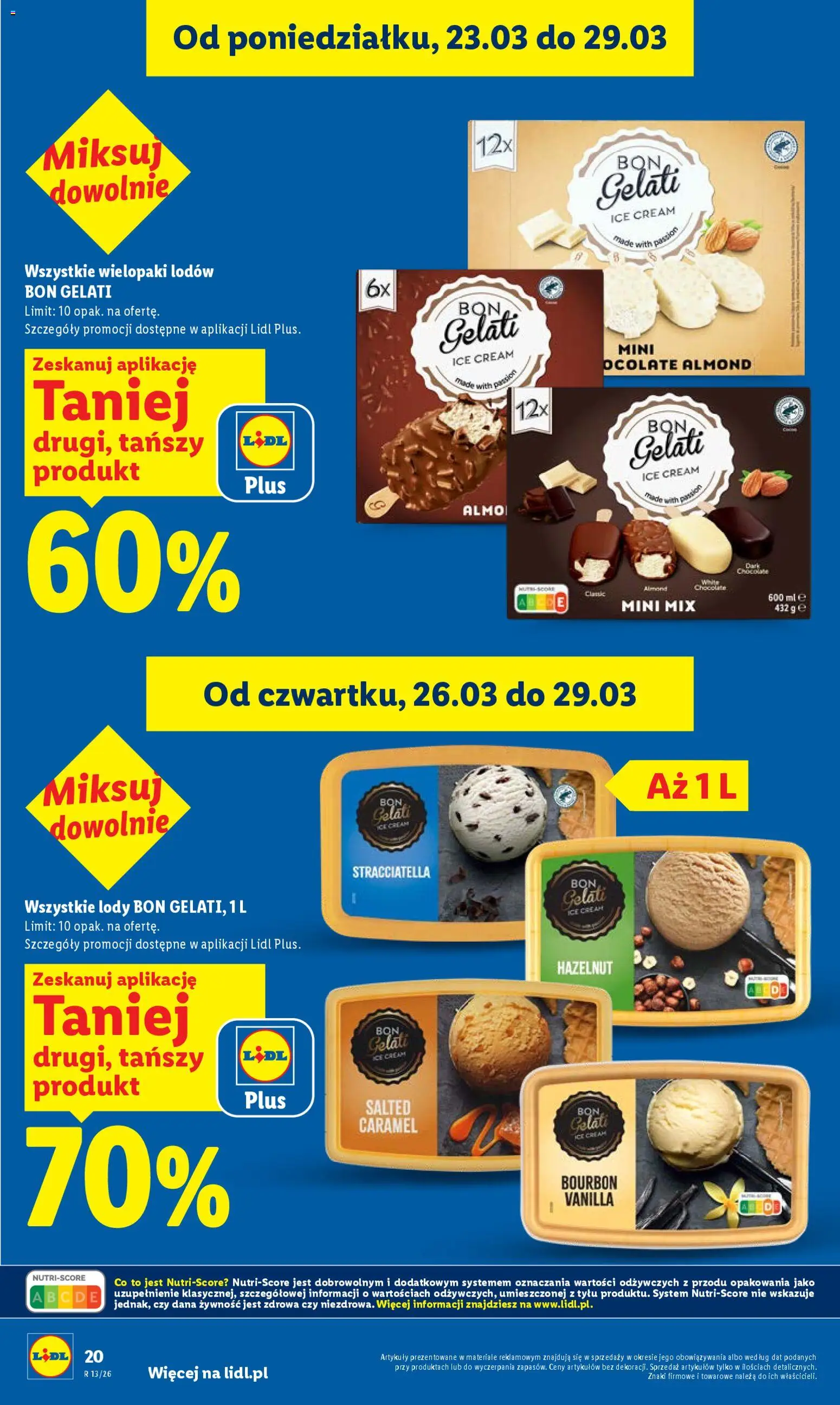 Lidl Polsko leták od 26.03.2026 | Strana: 20 | Produkty: Bourbon, Bon Gelati
