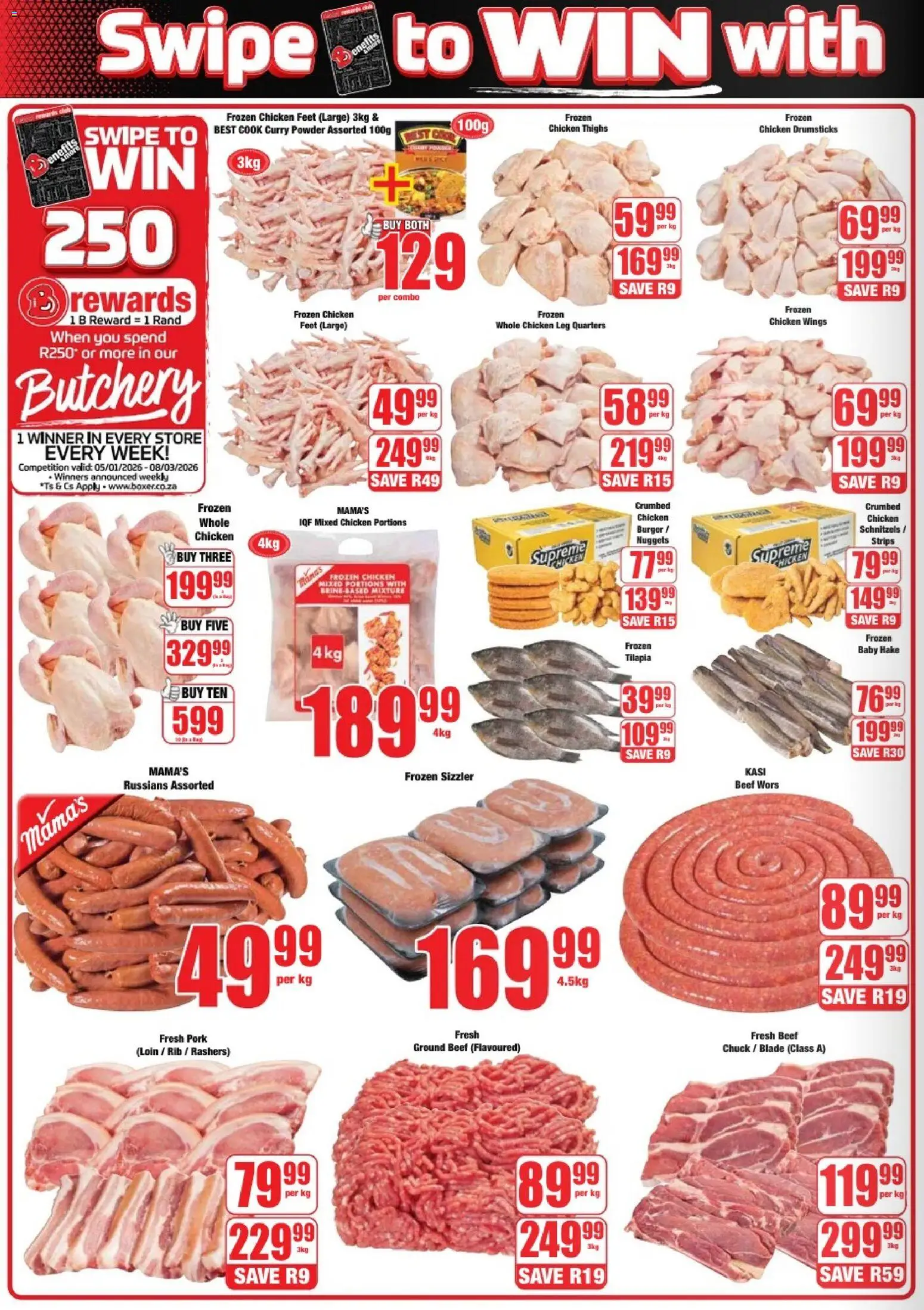 New Boxer catalogue – valid from 23.02.2026 | Page: 2 | Products: Magdalenas, Powder, Beef, Curry powder