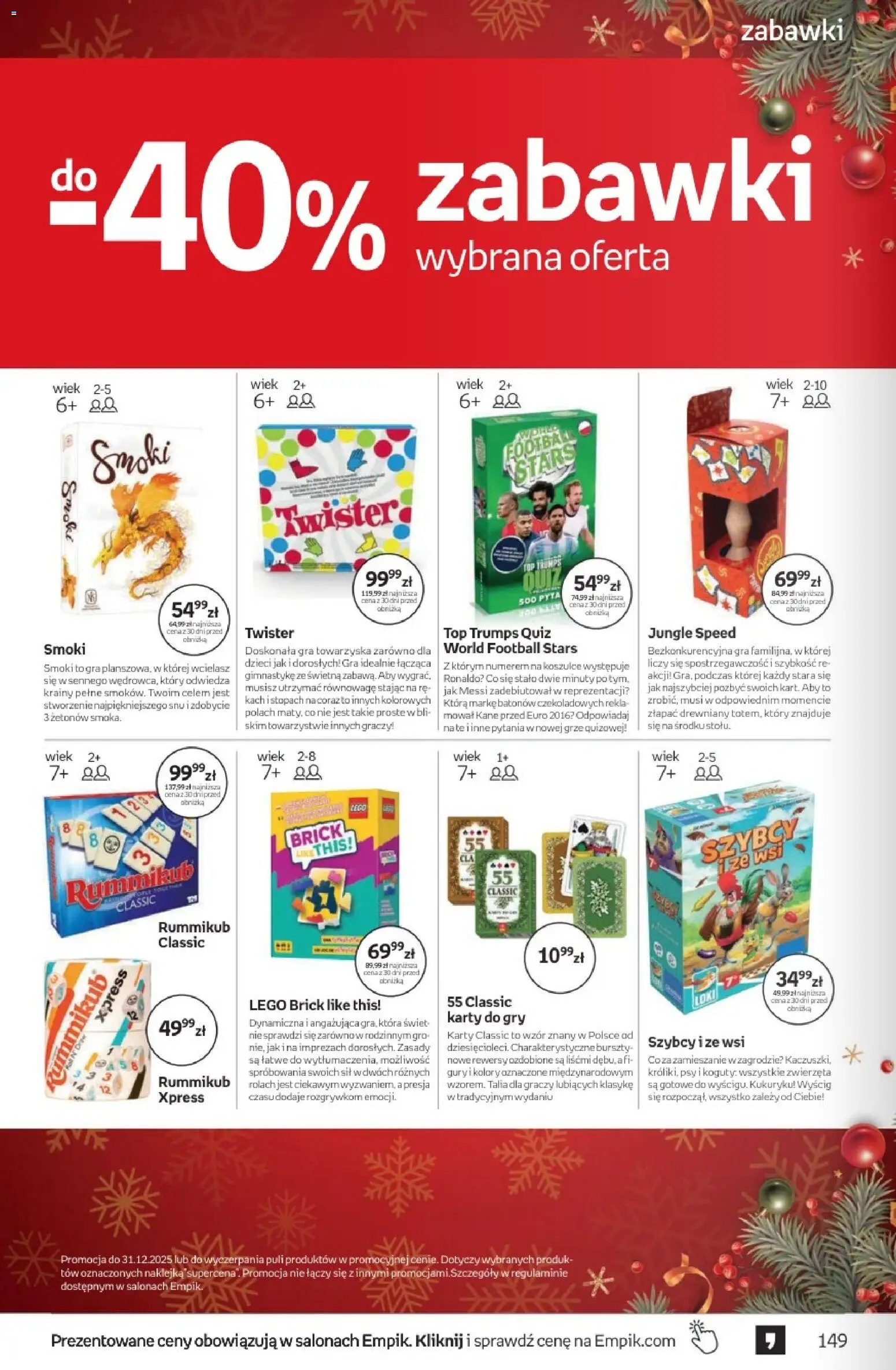 Empik promocje - Tom kultury Zabawki od 26.11.2025 | Strona: 26 | Produkty: Top, Gra, Lego, Gry