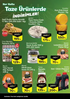 26.03.2026 tarihinden itibaren geçerli olan Onur Market kataloğu önizlemesi | Sayfa: 2 | Ürünler: Yumurta, Zeytin, Dut, Sucuk