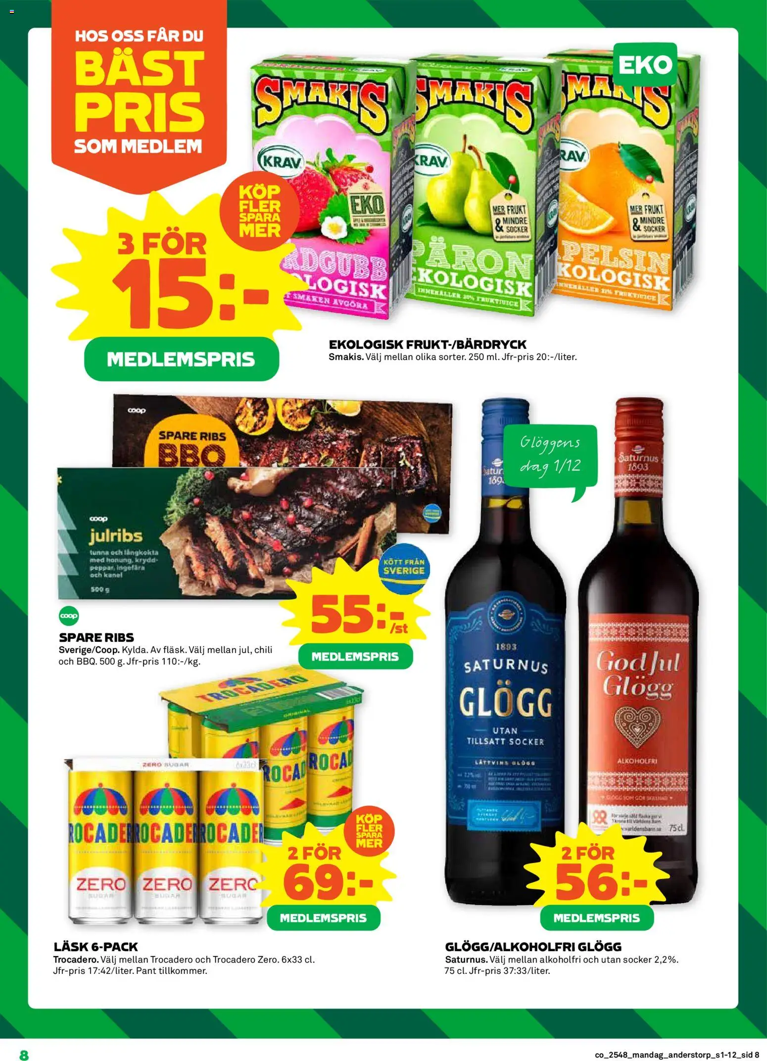 Coop reklamblad aktuell från 24.11.2025 | Sida: 8 | Produkter: Kanel, Chili