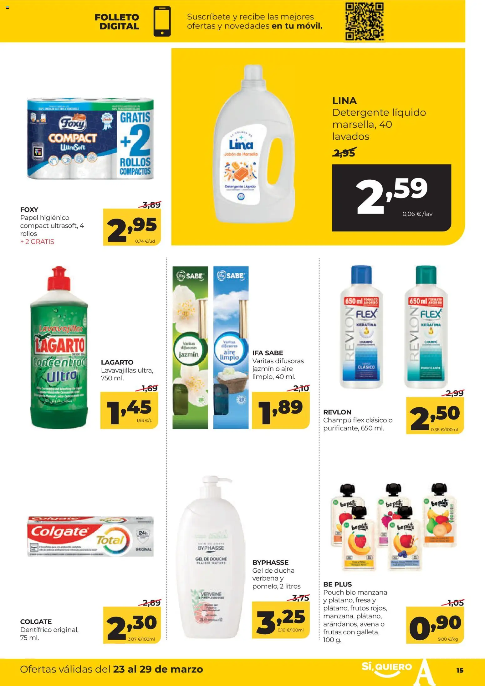 Alimerka folleto Asturias │ válido desde el 23.03.2026 | Página: 15 | Productos: Jabón, Detergente, Detergente líquido, Lavavajillas