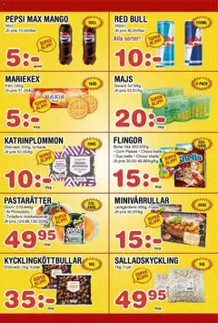 Nya Pulsen reklamblad aktuell från 15.09.2025 | Sida: 11 | Produkter: Red bull, Plommon, Flingor, Majs