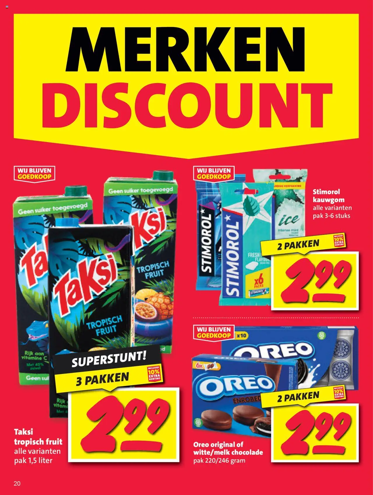  | Pagina: 20 | Producten: Oreo, Kauwgom, Fruit, Vitamine C