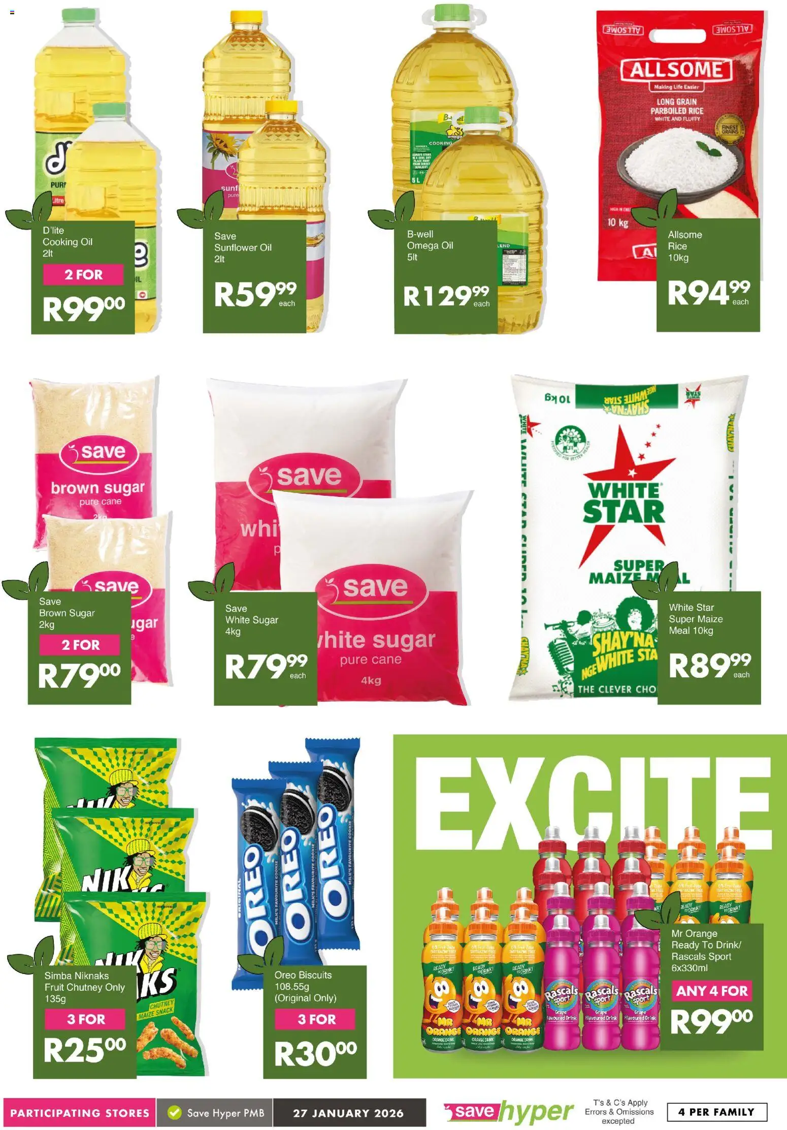 New Save catalogue – valid from 27.01.2026 | Page: 12 | Products: Oil, Rice, Fruit, Sugar
