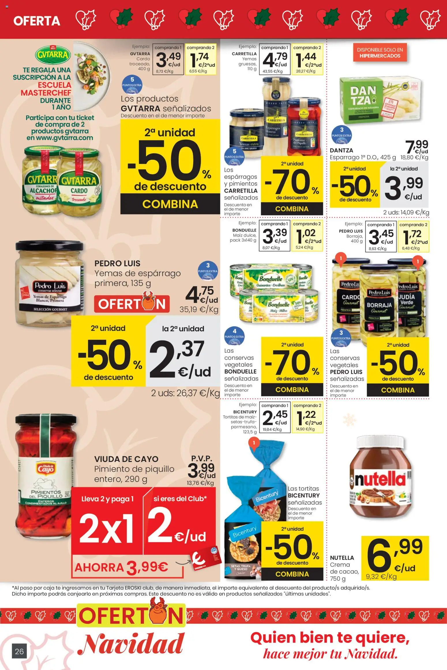Eroski - Ofertón Navidad  │ válido desde el 27.11.2025 | Página: 26 | Productos: Κάδος απορρυμάτων, Crema, Té, Caja