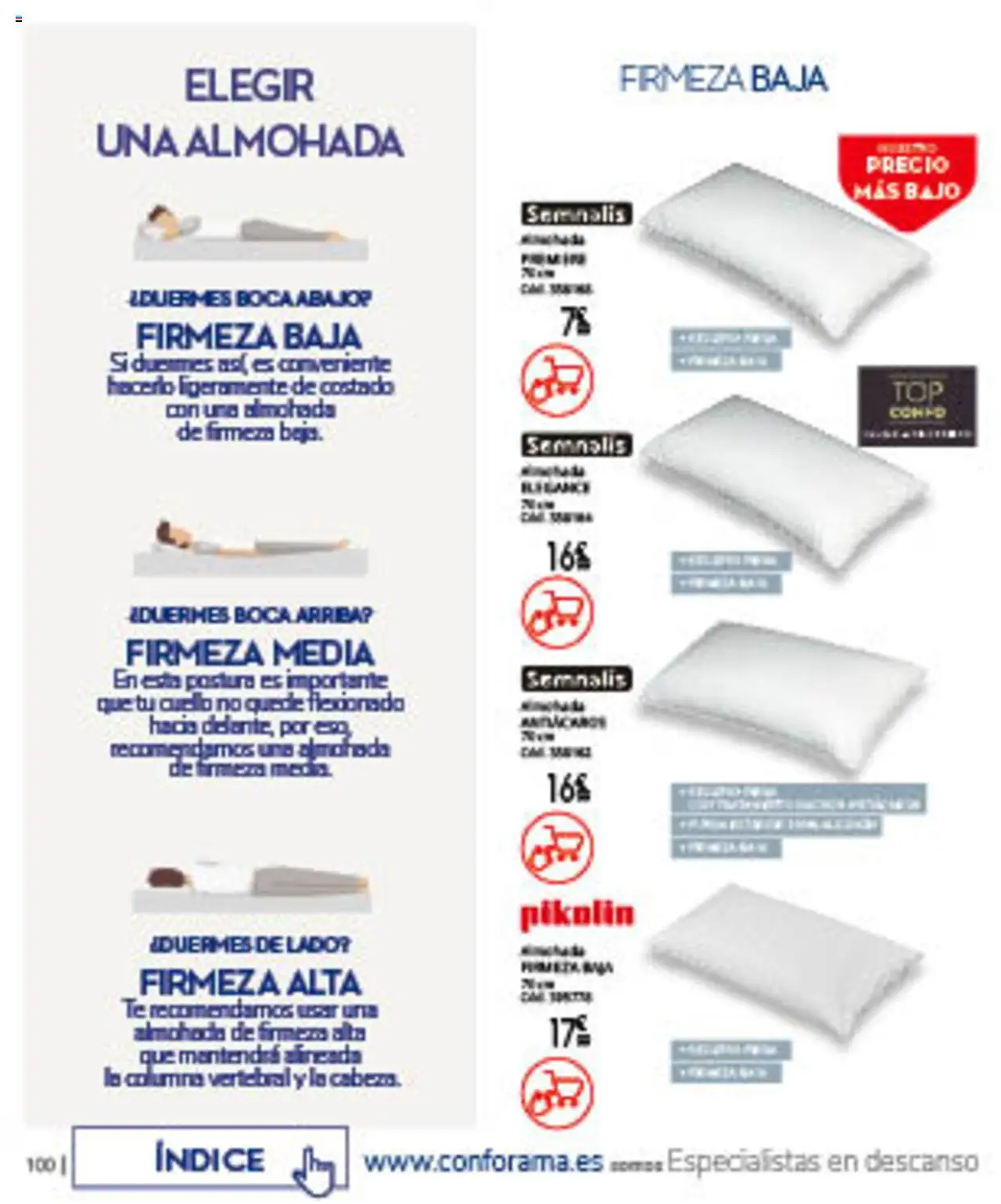 Conforama folleto │ válido desde el 07.08.2025 | Página: 100 | Productos: Té, Almohada