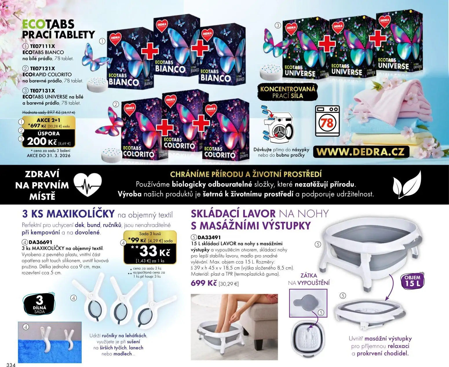 Nové Dedra akcie – leták je platný od 01.03.2026 | Strana: 34 | Produkty: Práčky