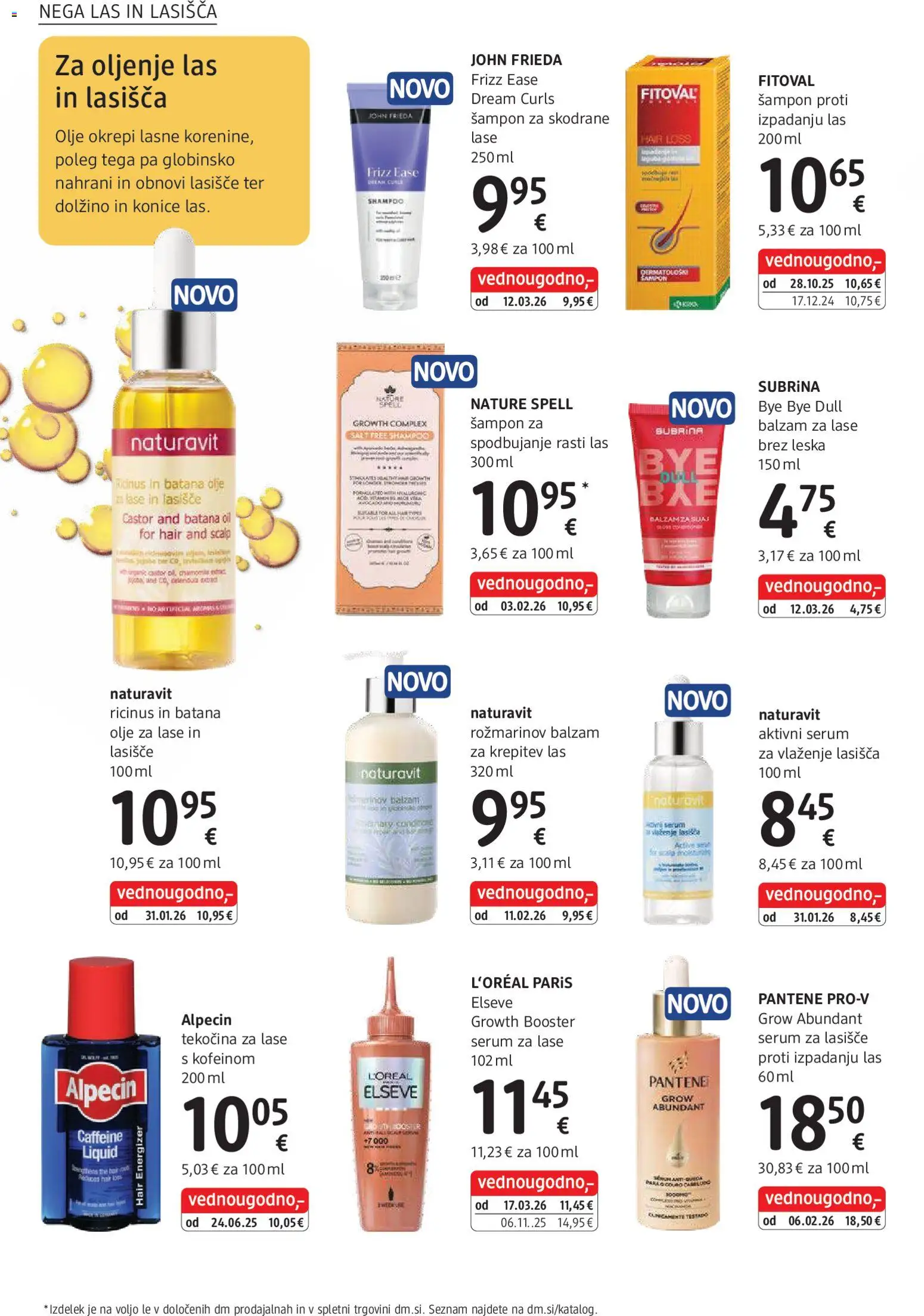 Novi DM Drogerie Markt katalog ponudbe – veljaven od 01.04.2026 | Stran: 16 | Izdelki: Sampon, Balzam za lase, Olje za lase, Olje