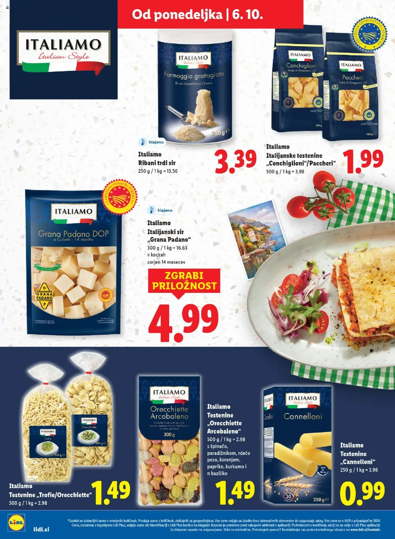 Novi Lidl katalog ponudbe – veljaven od 02.10.2025 | Stran: 54 | Izdelki: Sir, Testenine