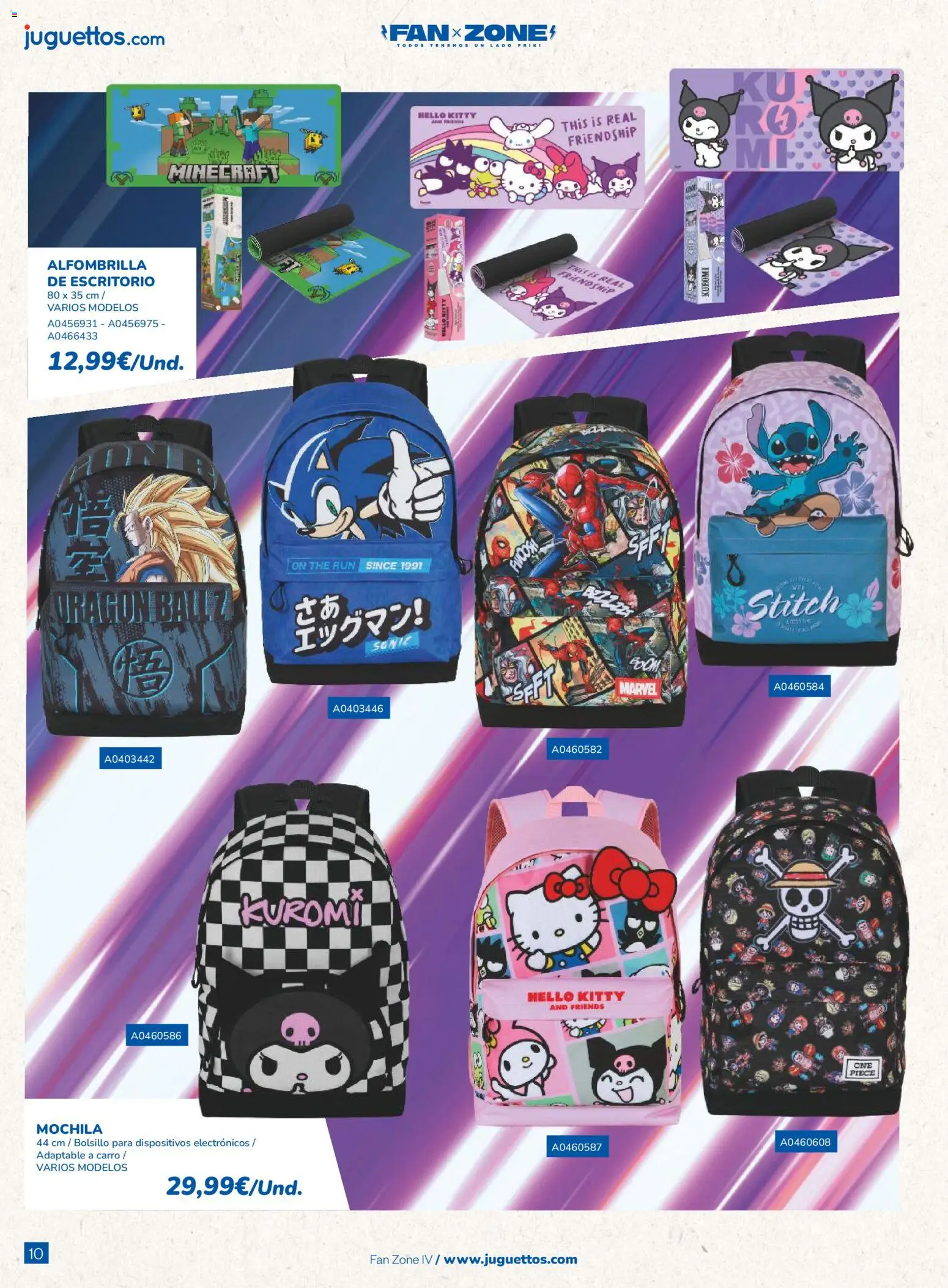 Juguettos catálogo │ válido desde el 06.10.2025 | Página: 10 | Productos: Alfombrilla, Mochila