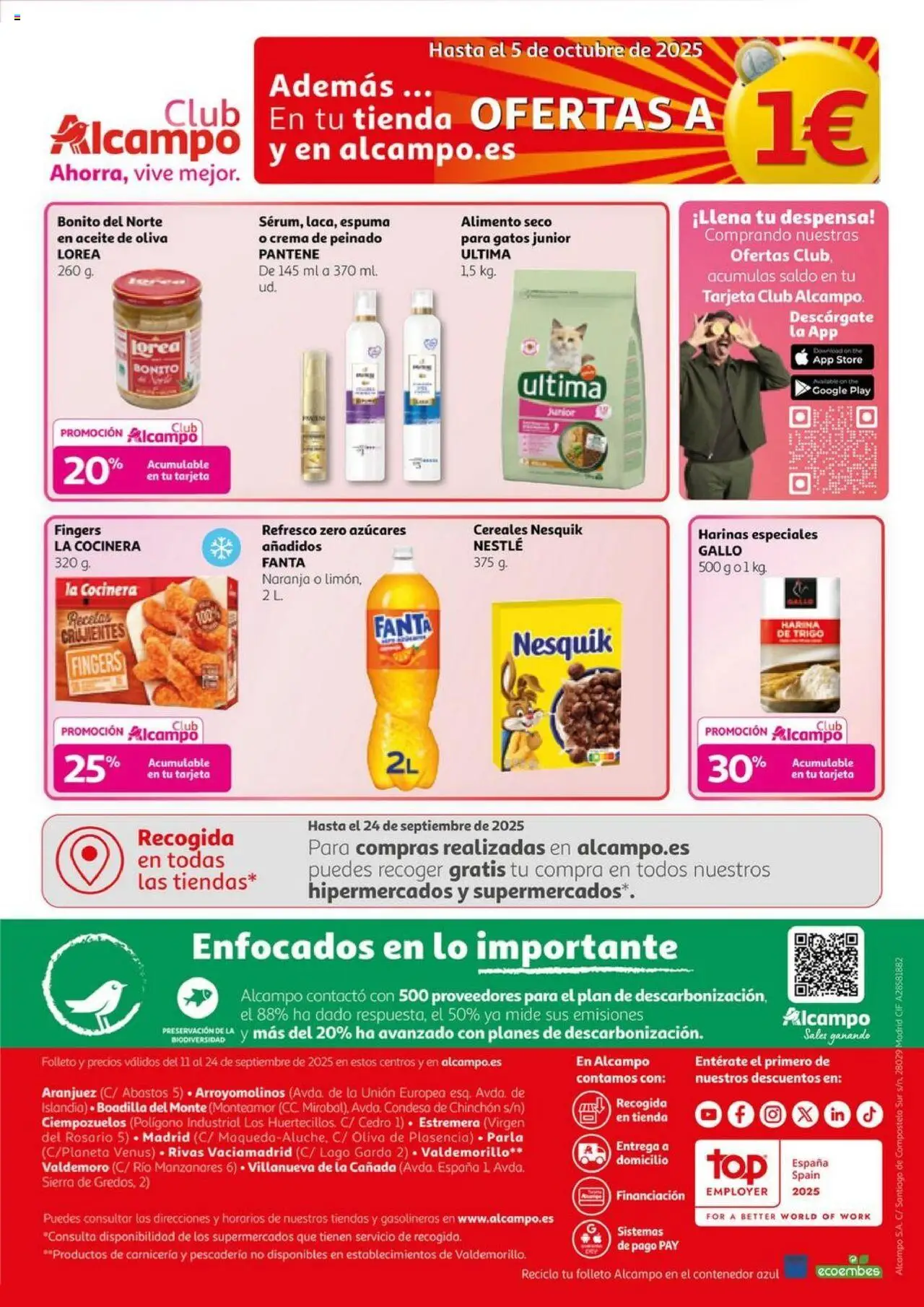 Alcampo - SM Madrid │ válido desde el 11.09.2025 | Página: 8 | Productos: Aceite, Cereales, Crema, Aceite de oliva