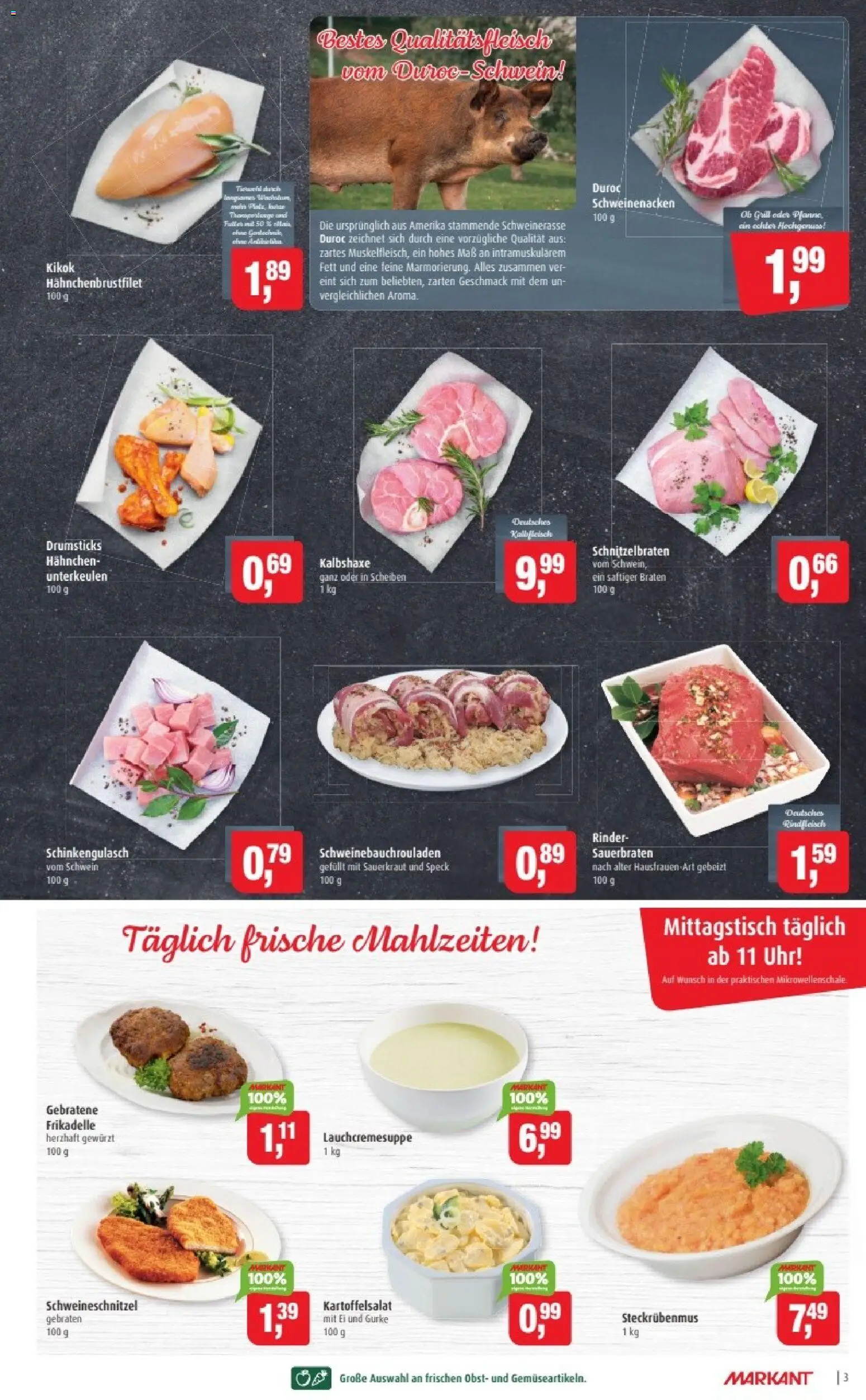 Markant Prospekt 	 – gültig ab 19.01.2026 | Seite: 3 | Produkte: Grill, Hahnchen, Schweinenacken, Uhr