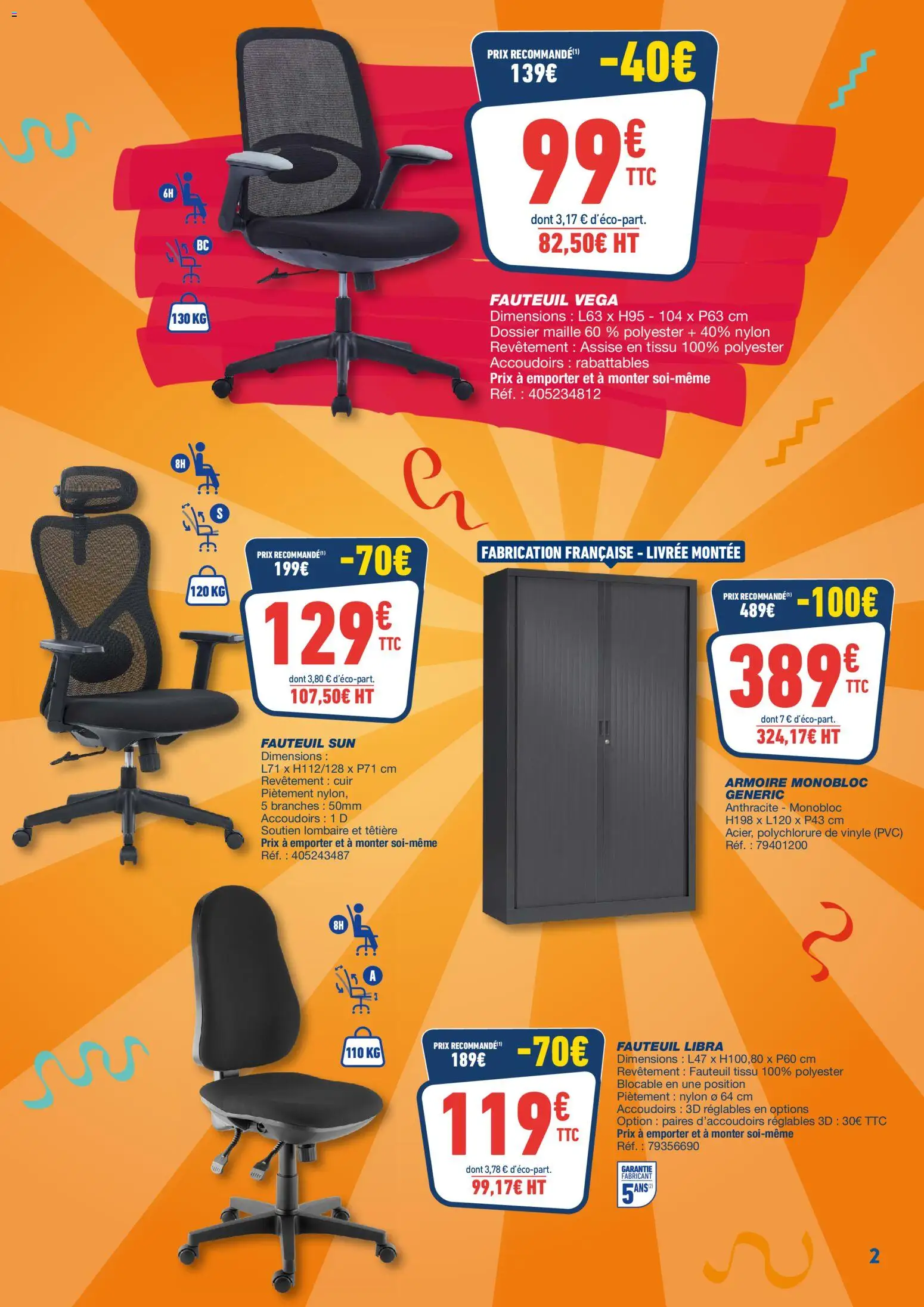 {H1} | Page: 2 | Produits: Armoire, Fauteuil