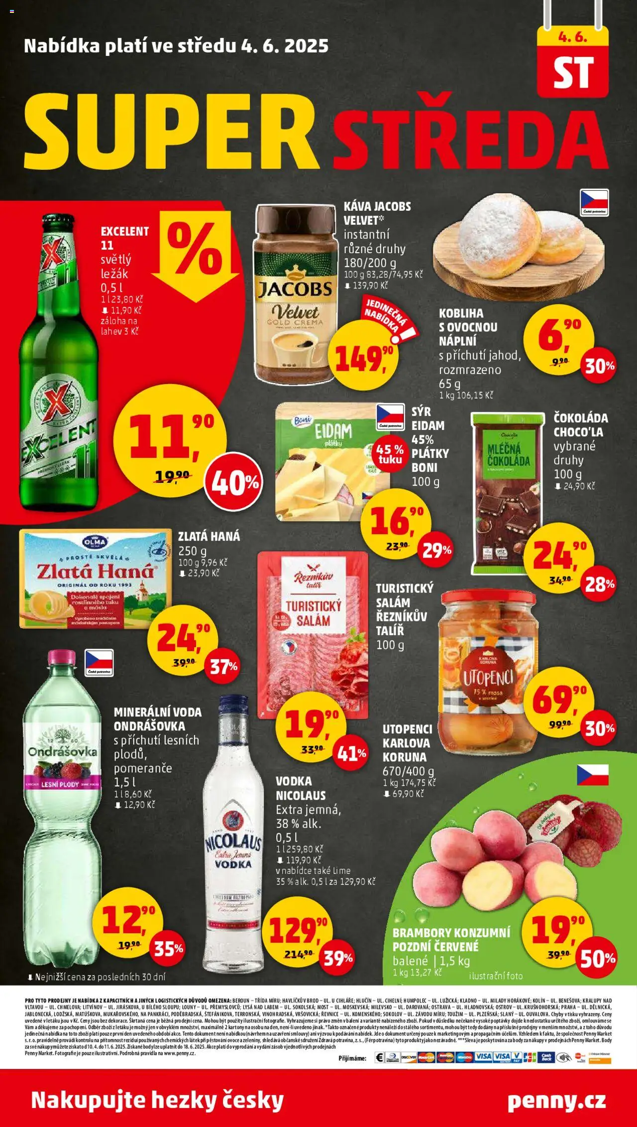 Penny Market leták - Čtvrtečník od 29.05.2025 | Strana: 28 | Produkty: Čokoláda, Zlatá Hana, Jacobs, Maska