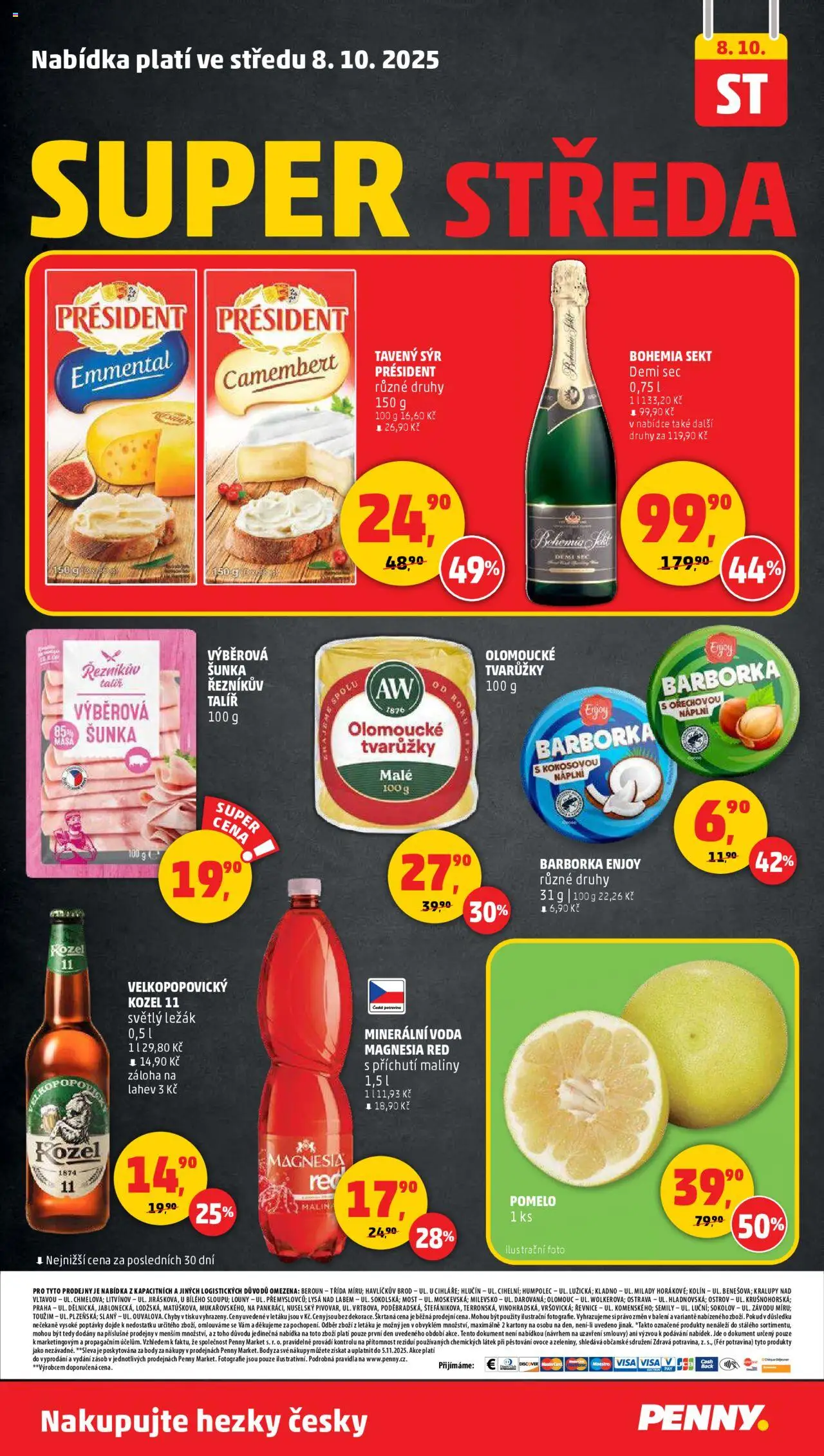 Penny Market leták - Čtvrtečník od 02.10.2025 | Strana: 32 | Produkty: Pomelo, Mošt, Kozel, Minerální voda
