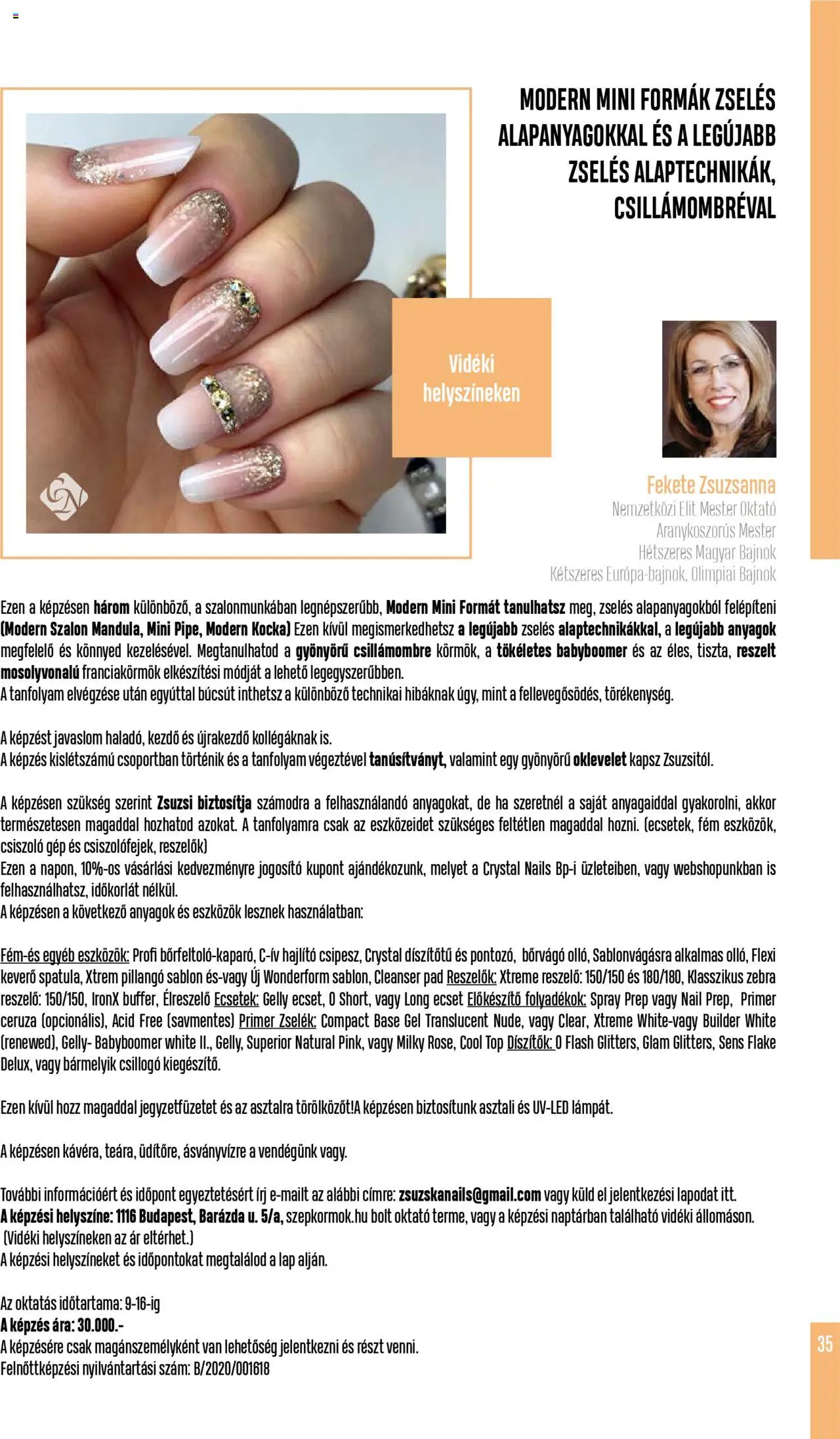 Crystal Nails akciós ujság - amely érvényes a következő dátumtól: 07.09.2025 | Oldal: 35 | Termékek: Keverő, Ecset