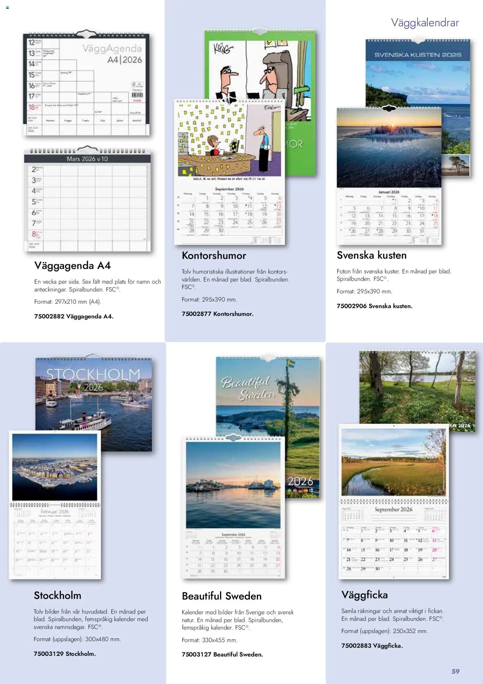 Lyreco reklamblad aktuell från 26.01.2026 | Sida: 59 | Produkter: Kalender