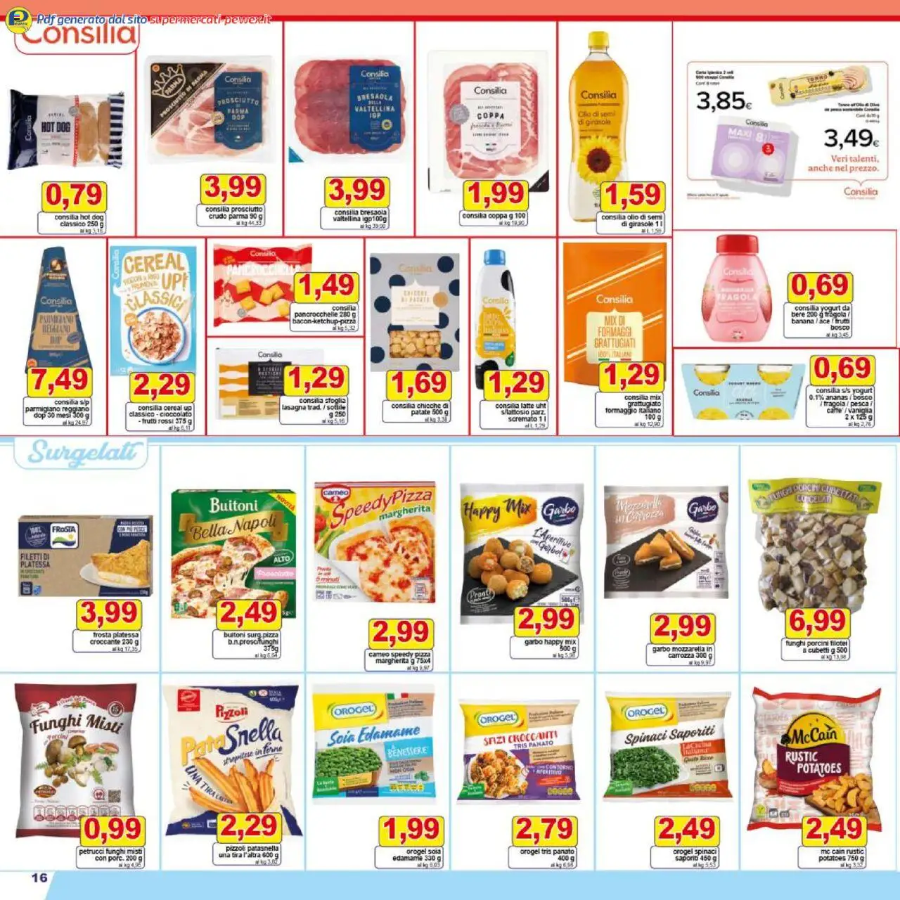 Volantino Pewex del 18.08.2025 | Pagina: 16 | Prodotti: Bresaola, Patate, Mozzarella, Pesca