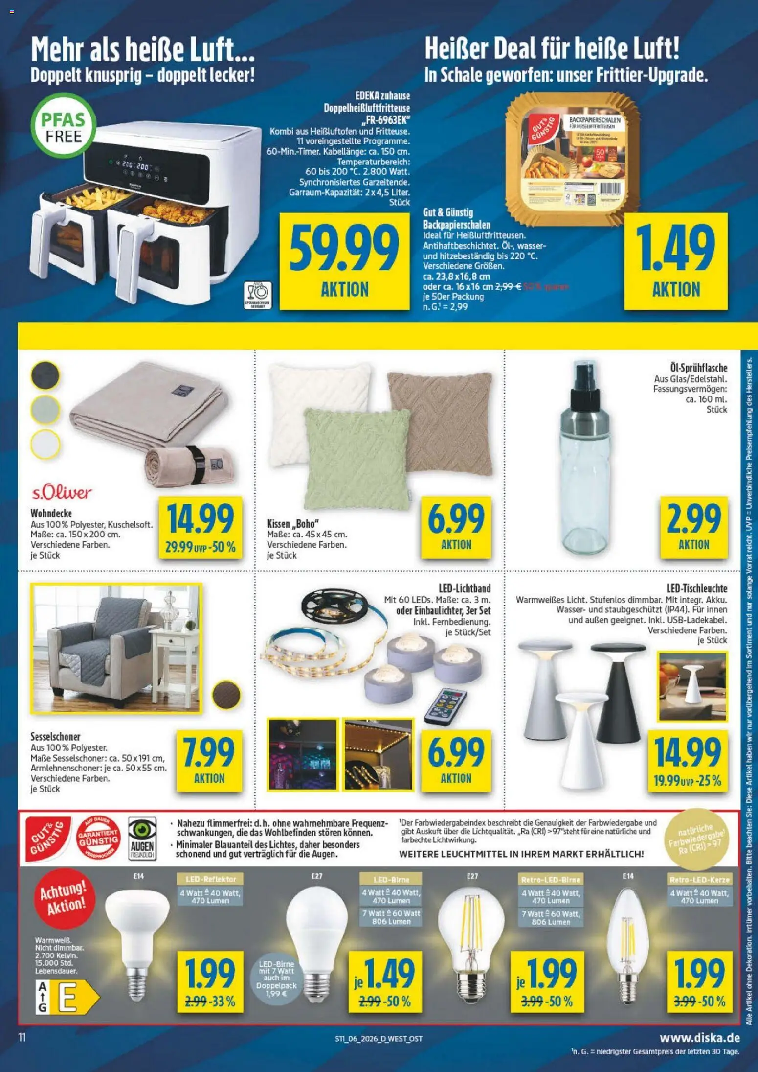 Diska - Diska Angebote Bayern KW06 – gültig ab 02.02.2026 | Seite: 11 | Produkte: Kissen, Wasser