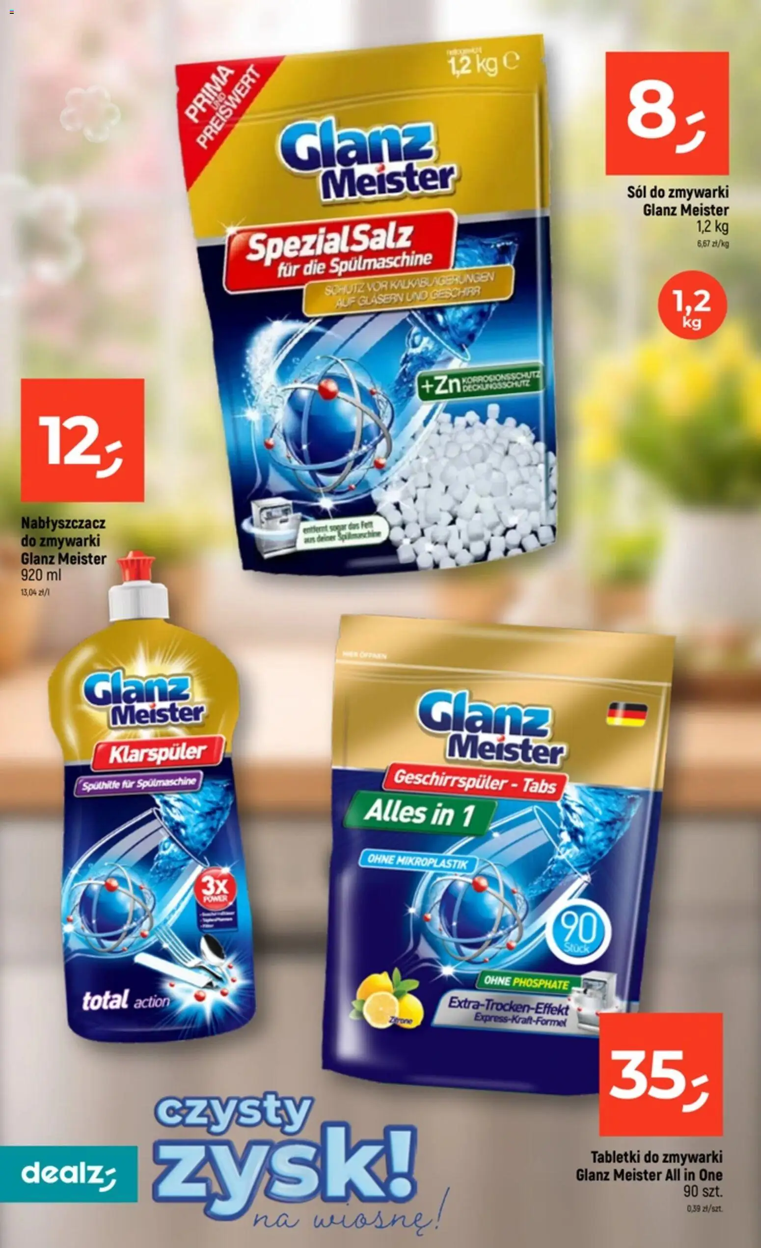 Dealz gazetka - Czysty zysk od 19.03.2026 | Strona: 8 | Produkty: Sól do zmywarki, Tabletki do zmywarki, Sól