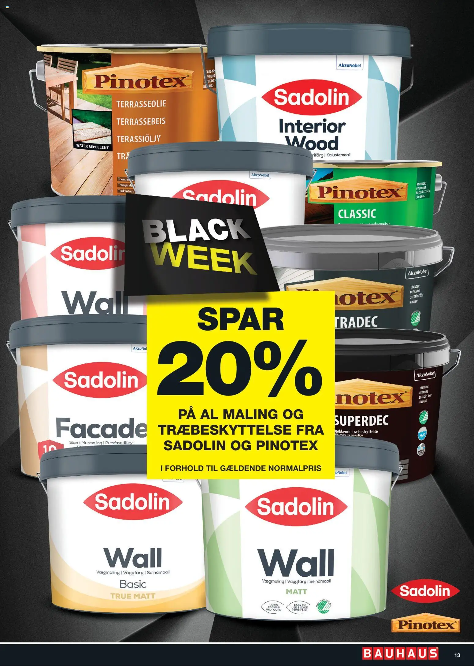 Bauhaus tilbudsavis – gyldig fra 26.11.2025 | Side: 13 | Produkter: Maling