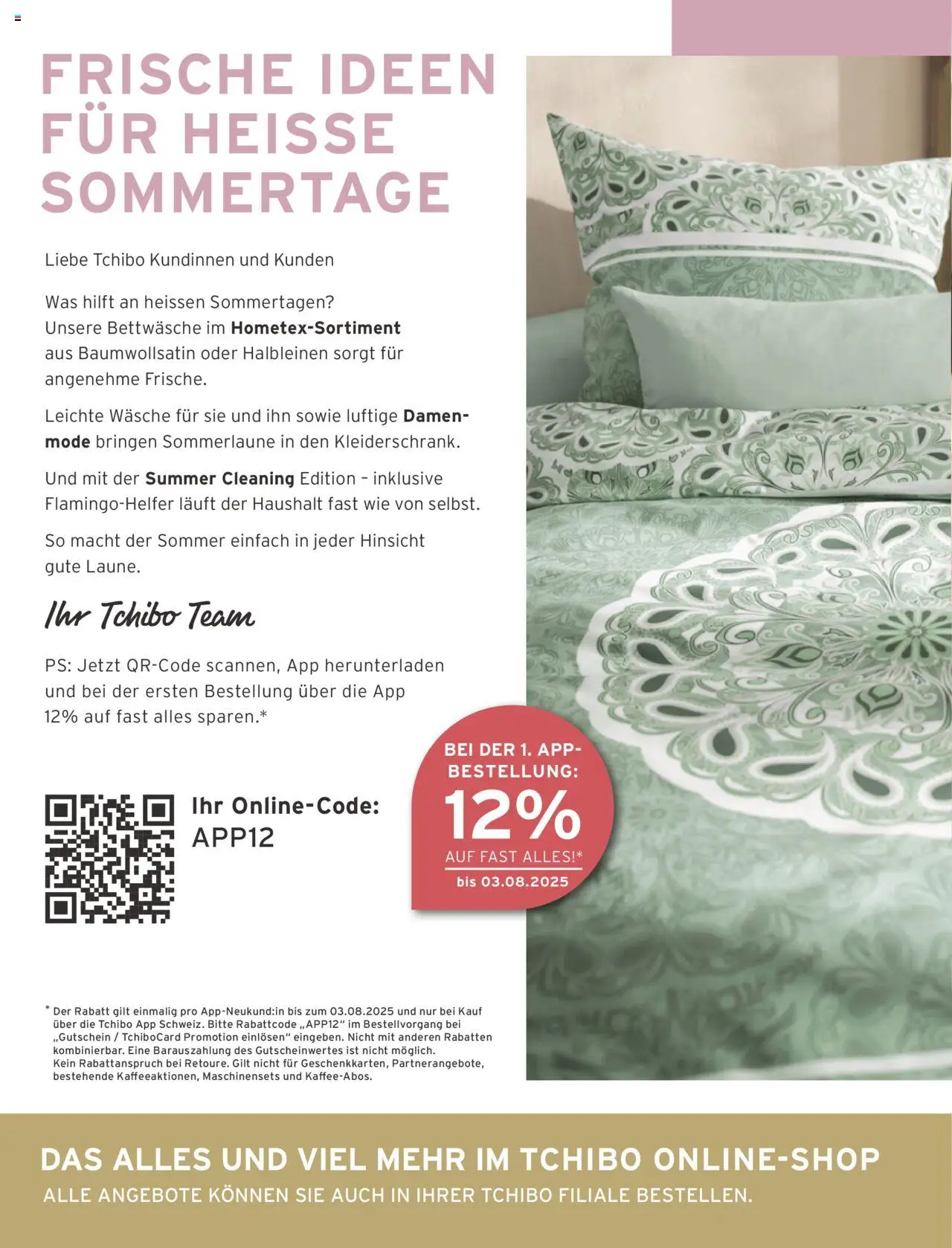 Tchibo Aktionen ab 01.08.2025 | Seite: 2 | Produkte: Bettwäsche
