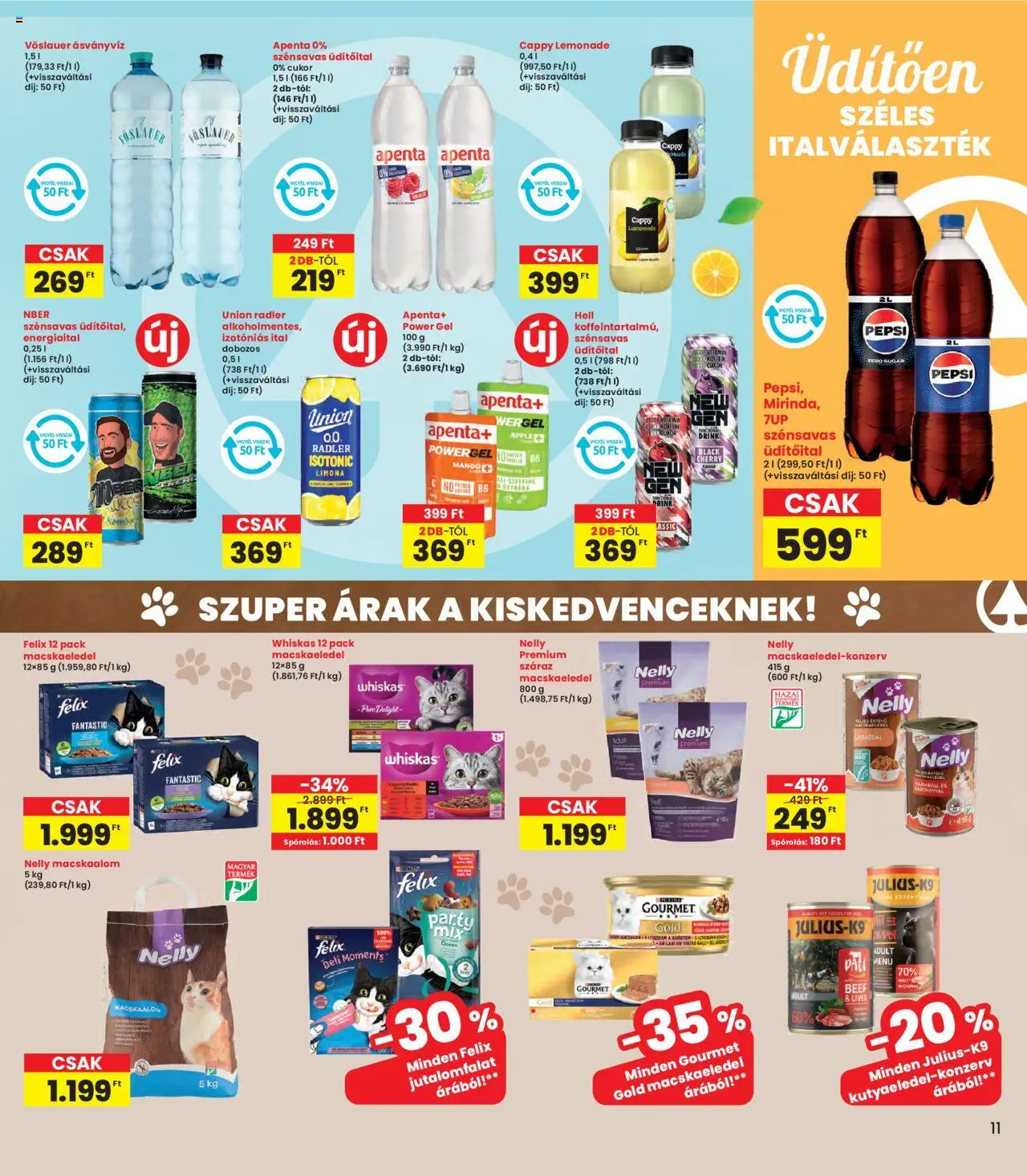 Interspar akciós ujság - amely érvényes a következő dátumtól: 07.08.2025 | Oldal: 11 | Termékek: Energiaital, Pepsi, Cukor, Mangó