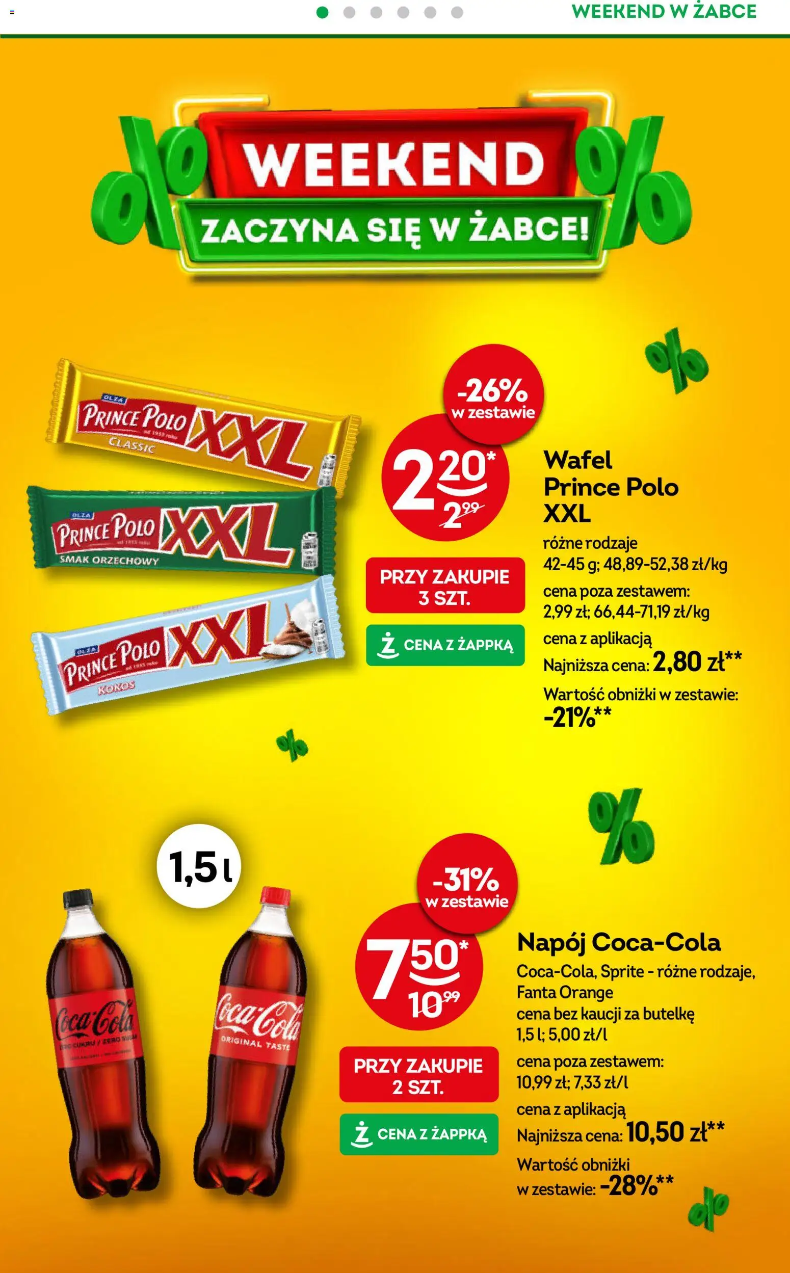 Żabka Gazetka - Weekendowe promocje od 27.02.2026 | Strona: 2 | Produkty: Prince polo xxl, Sprite