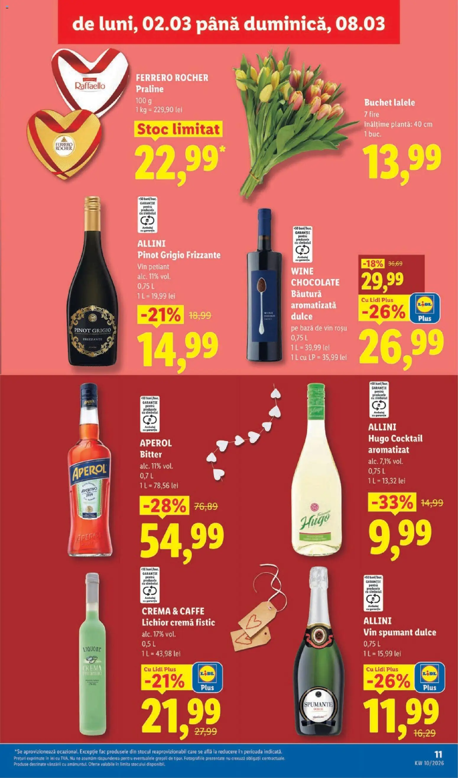 Noul catalog Lidl – valabil de la 02.03.2026 | Pagină: 11 | Produse: Praline, Lichior, Soda, Cocktail
