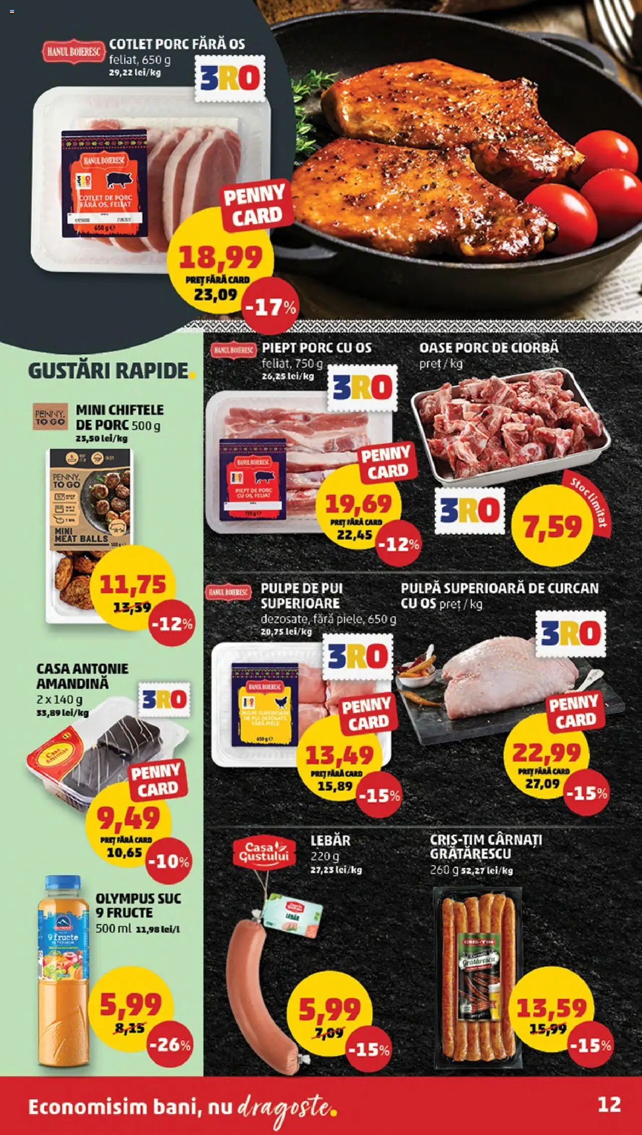 Noul catalog PENNY – valabil de la 15.10.2025 | Pagină: 12 | Produse: Hacıyatmaz Kedi Oyuncağı, Suc, Chiftele, Fructe